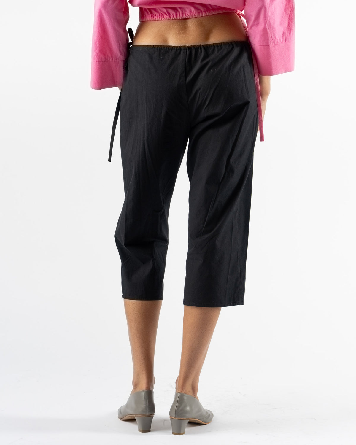 Brooke Callahan Tie Capris in Black
