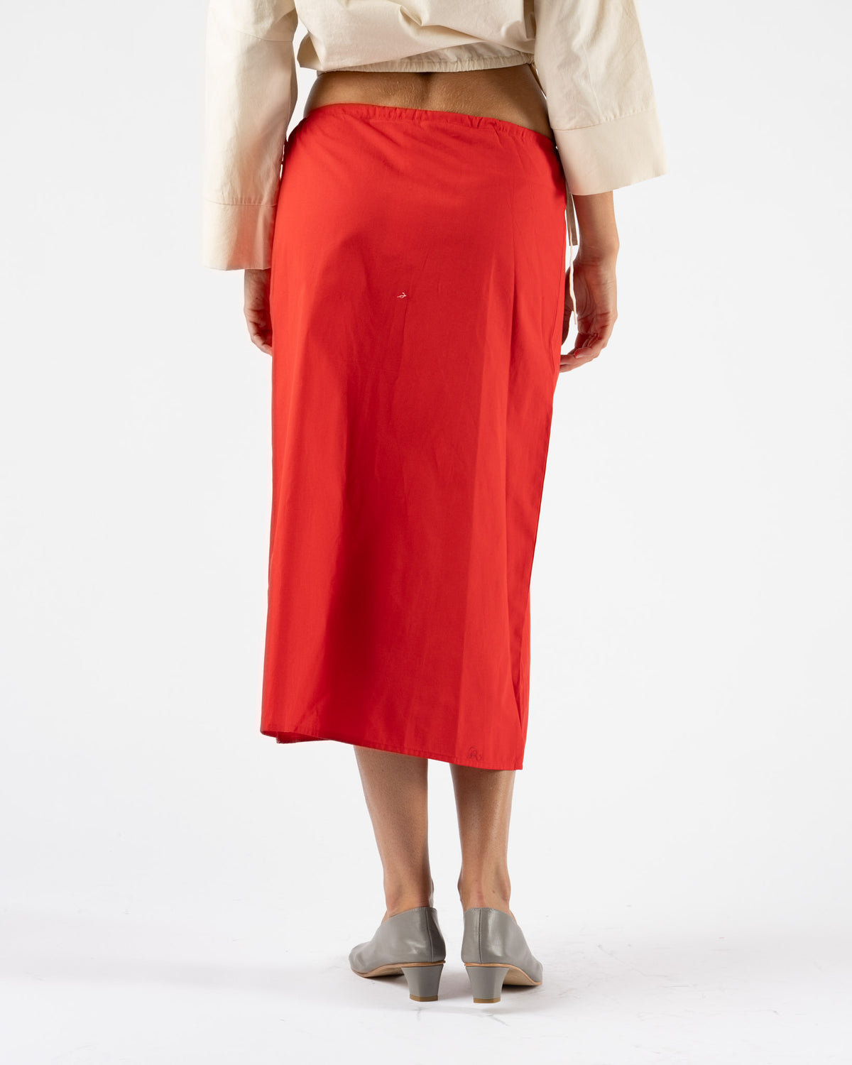 Brooke Callahan Column Skirt in Red