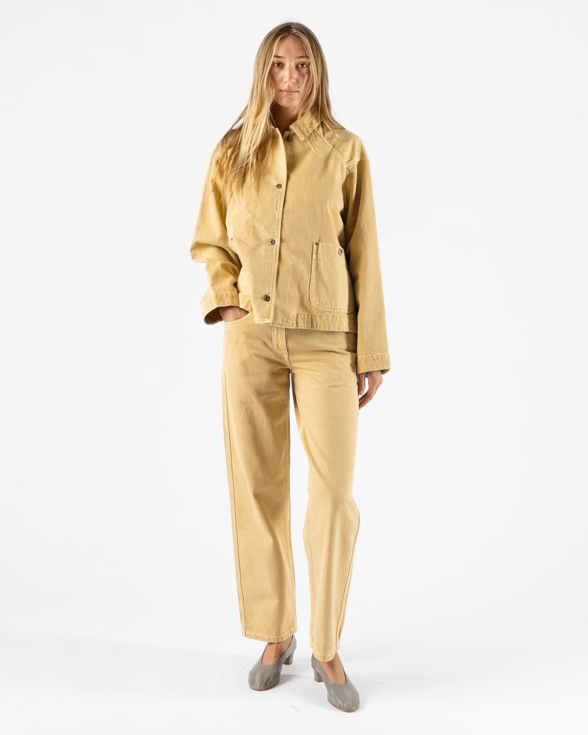 CASEY CASEY Drays Travail Denim Jacket in Dune