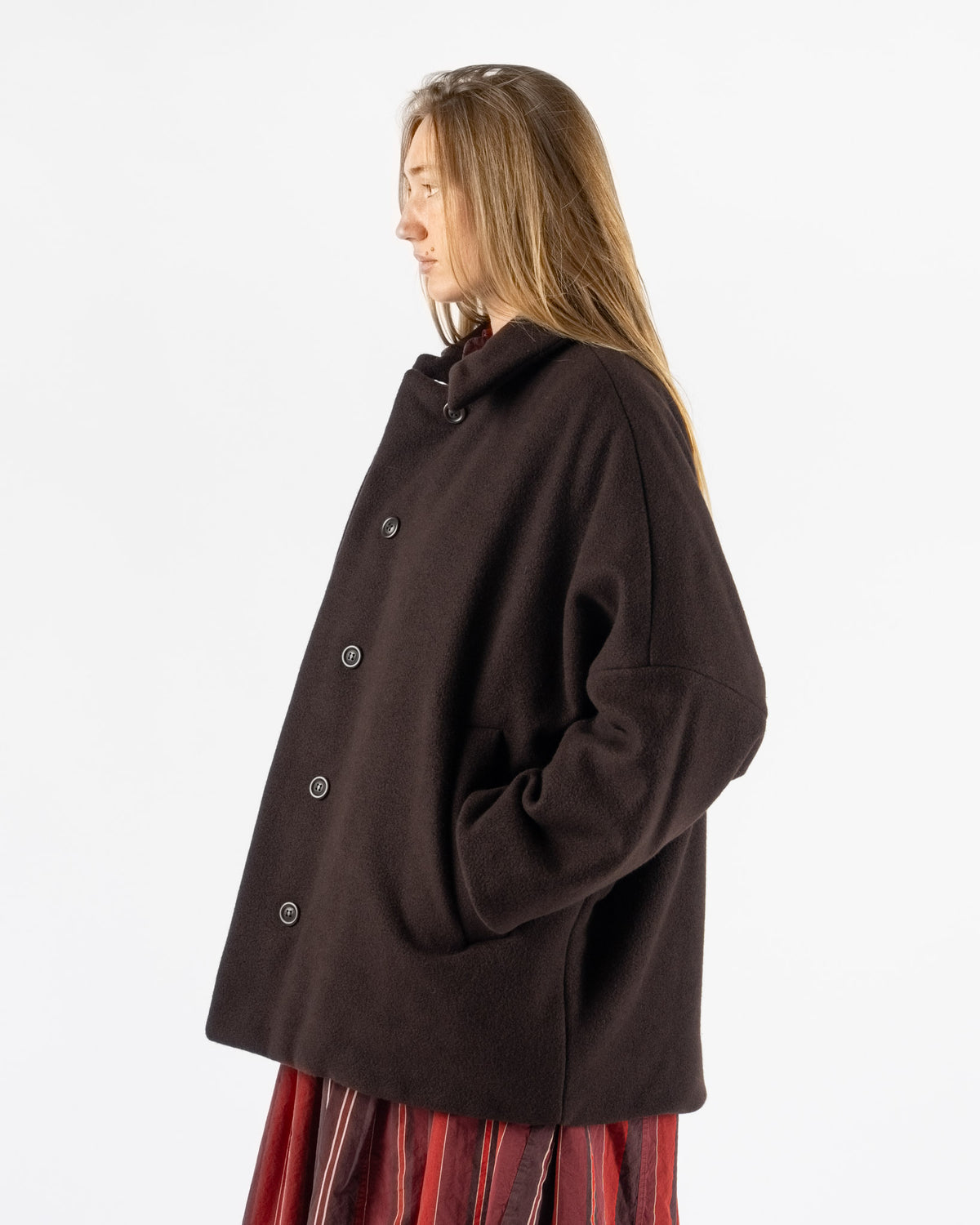 CASEY CASEY Triangle Coat in Dark Brown