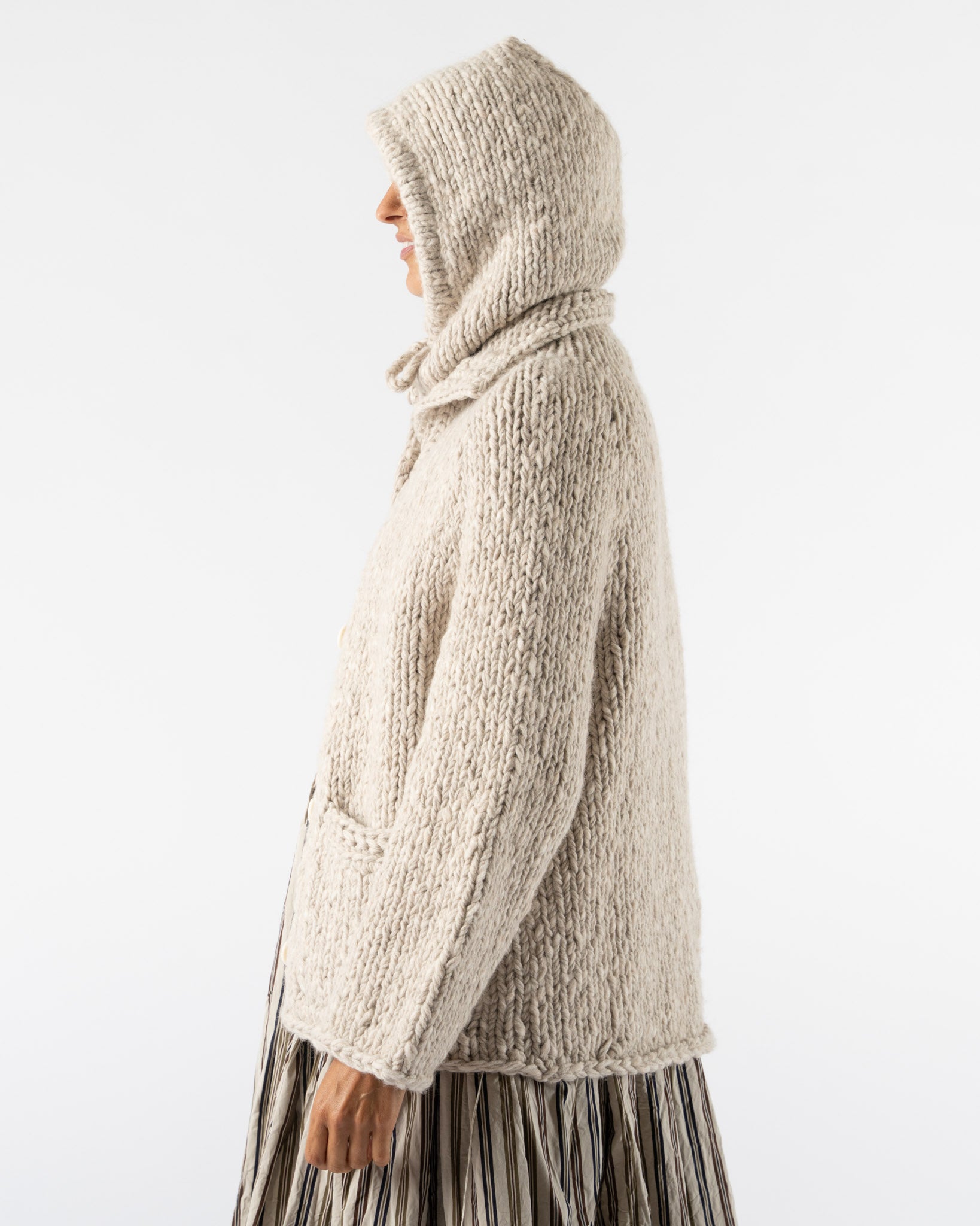 CASEY CASEY Wool Hood in Ecru