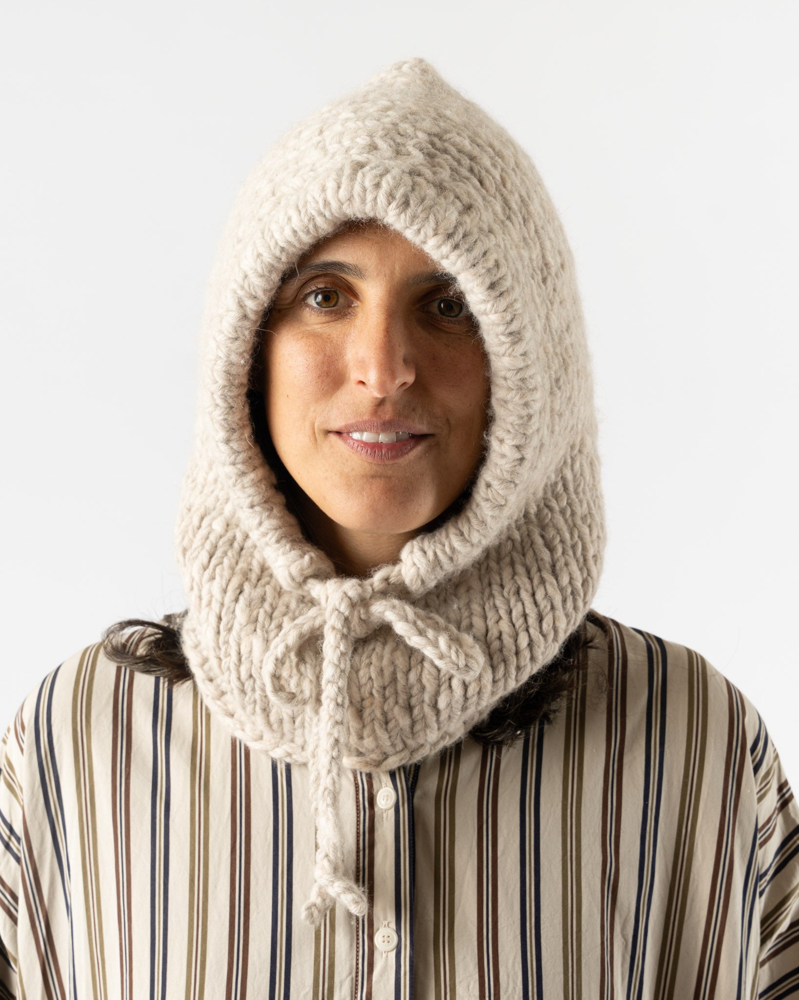 CASEY CASEY Wool Hood in Ecru