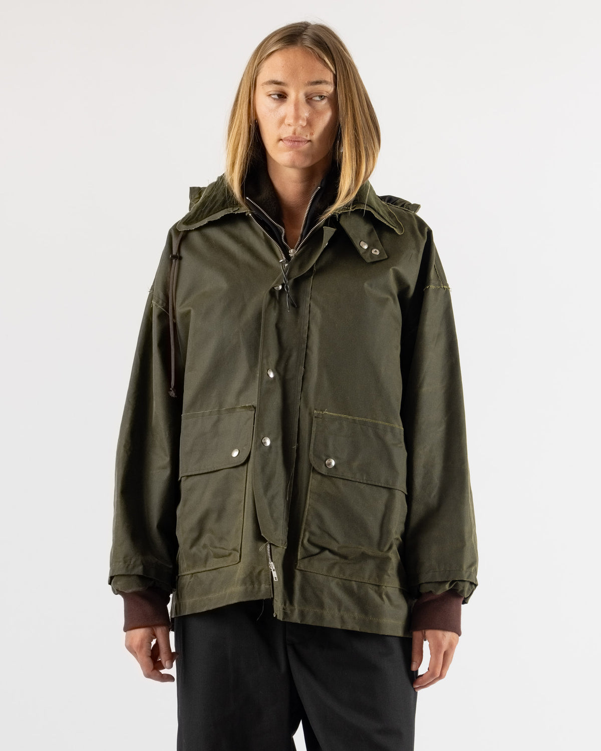 Camiel Fortgens Waxed Outdoor Jacket in Green