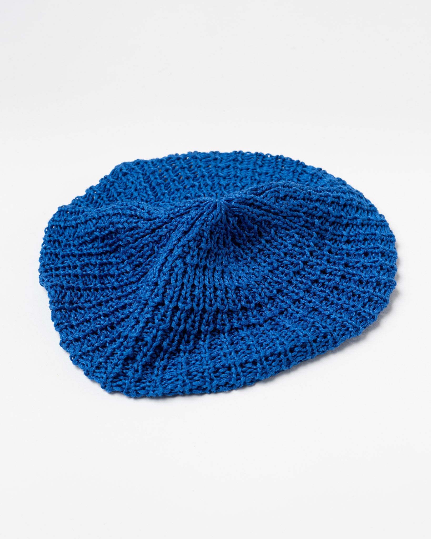 Câbleami Mercerized Cotton Beret in Blue