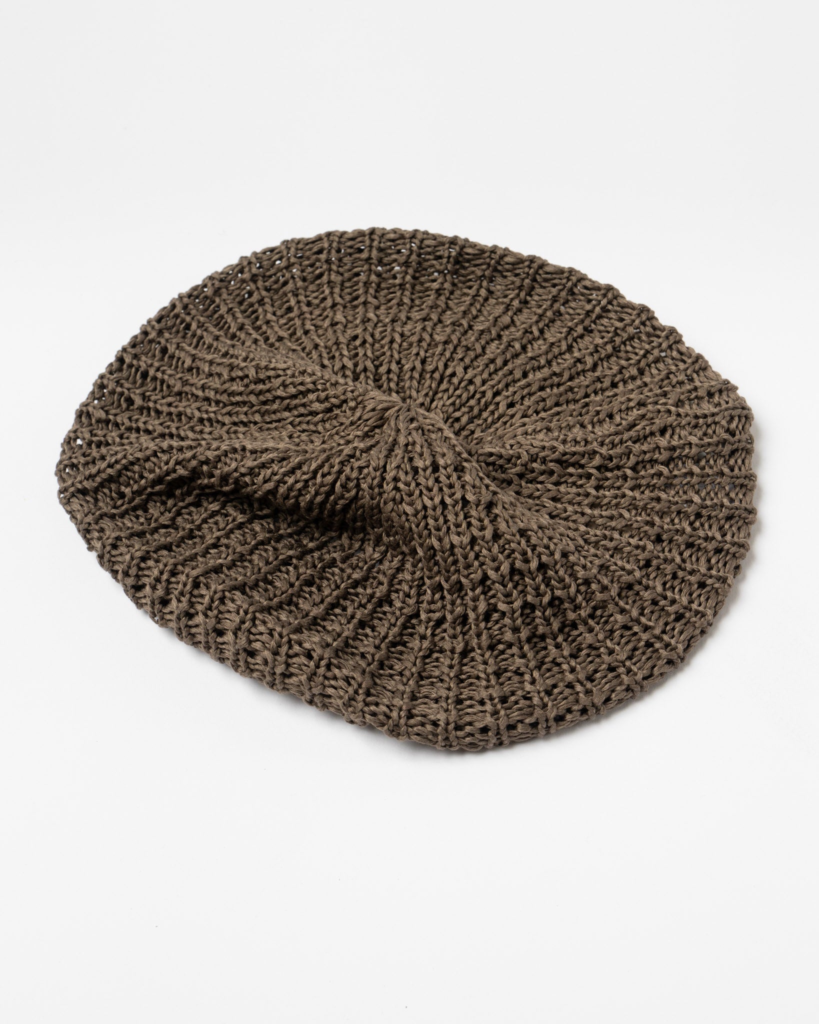 Câbleami Mercerized Cotton Beret in Army Brown