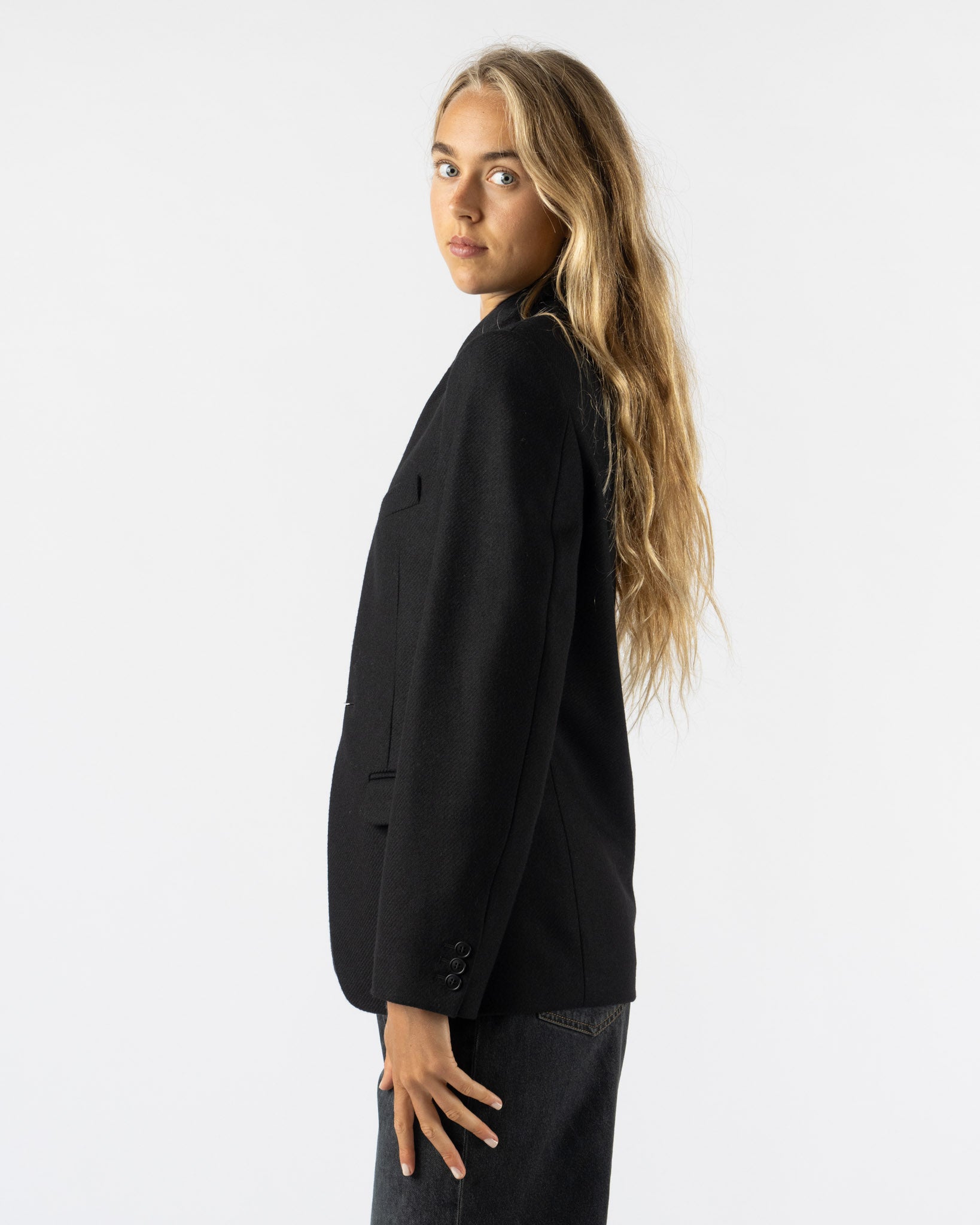 MM6 Maison Margiela Soft Flannel Jacket Black