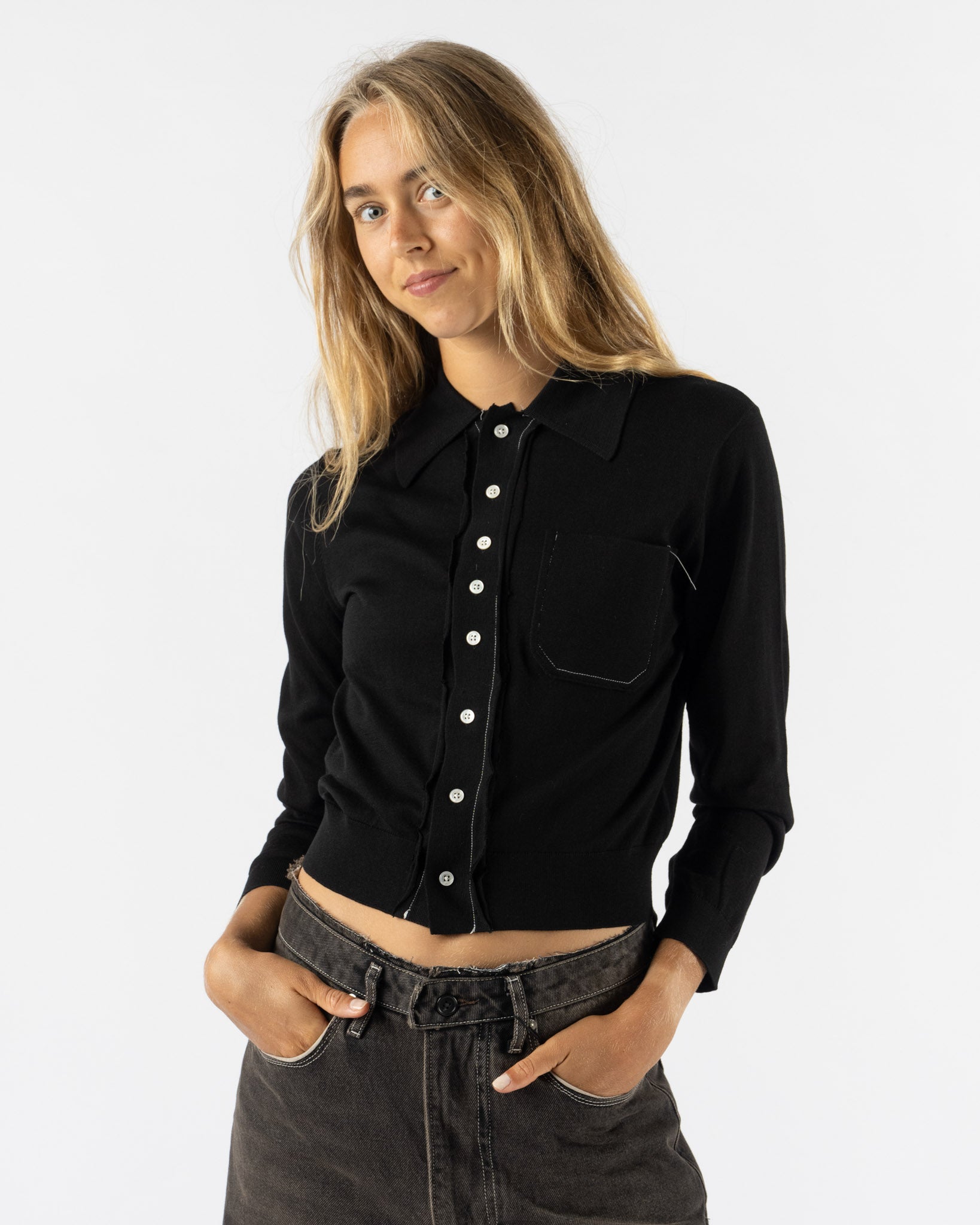 Camiel Fortgens 70S Cardigan in Black