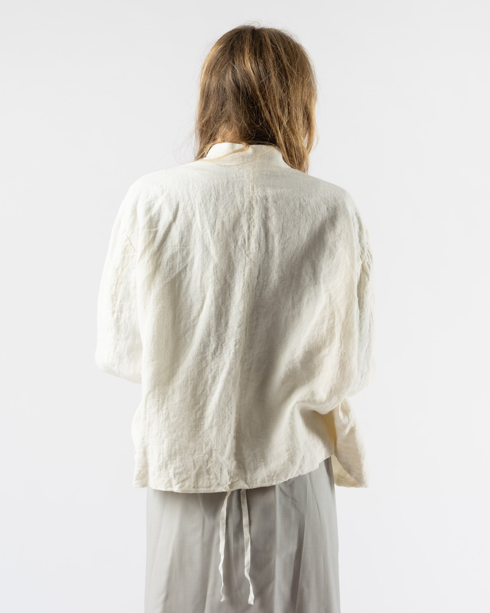 Quitan Buttonless Weird Jacket in White