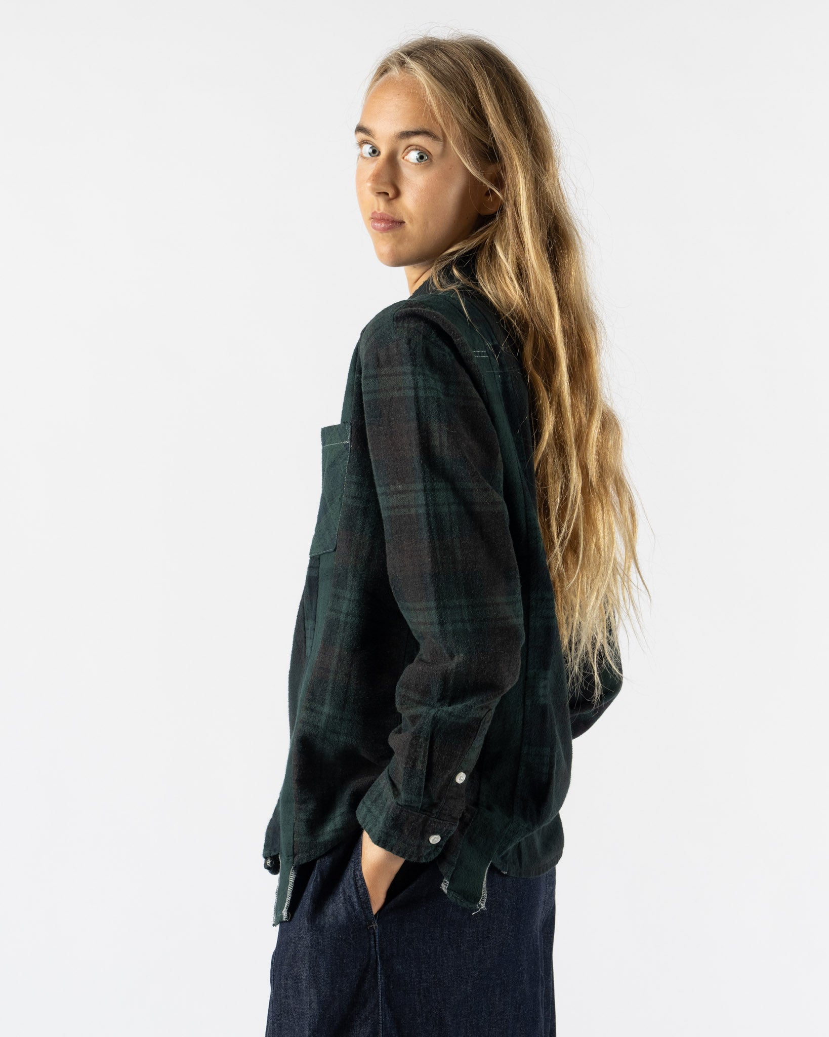 Needles Rebuild by Needles Flannel Shirt 7 Cuts Overdye