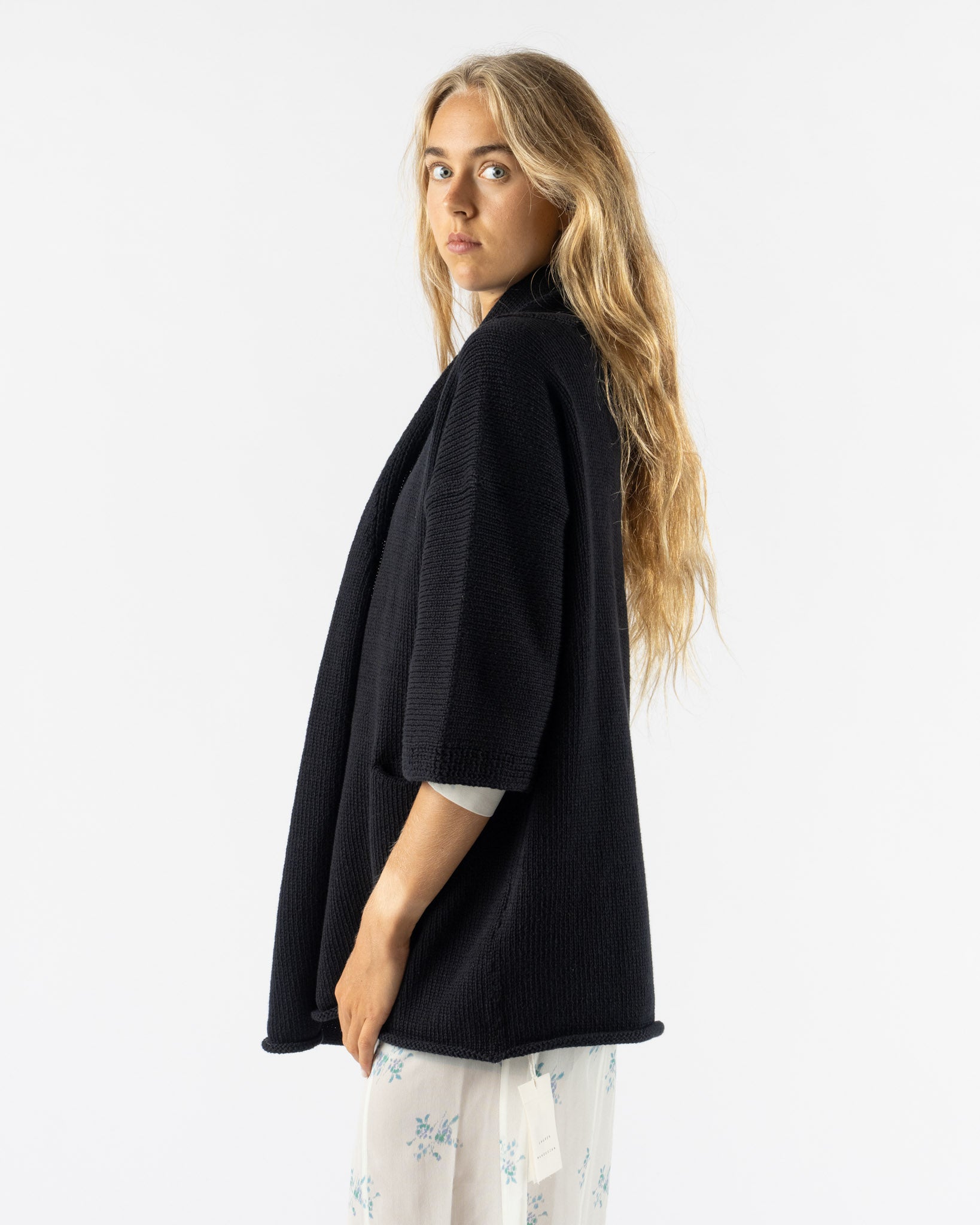 Lauren Manoogian Shawl Cardigan in Black