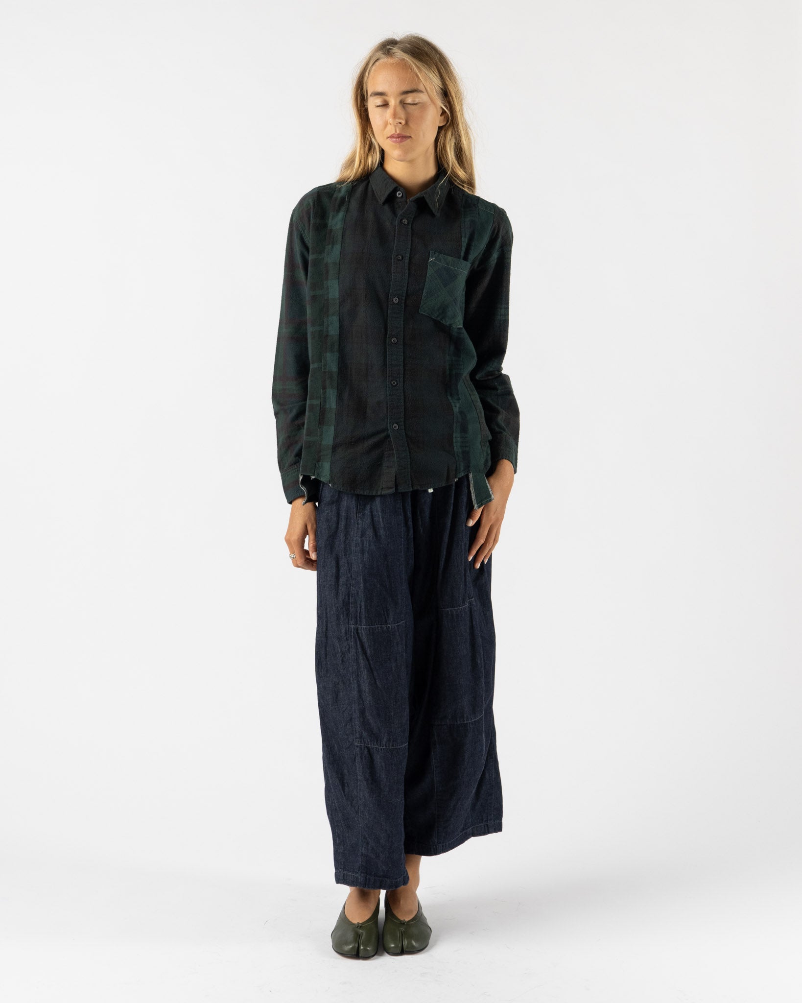 Needles Rebuild by Needles Flannel Shirt 7 Cuts Overdye