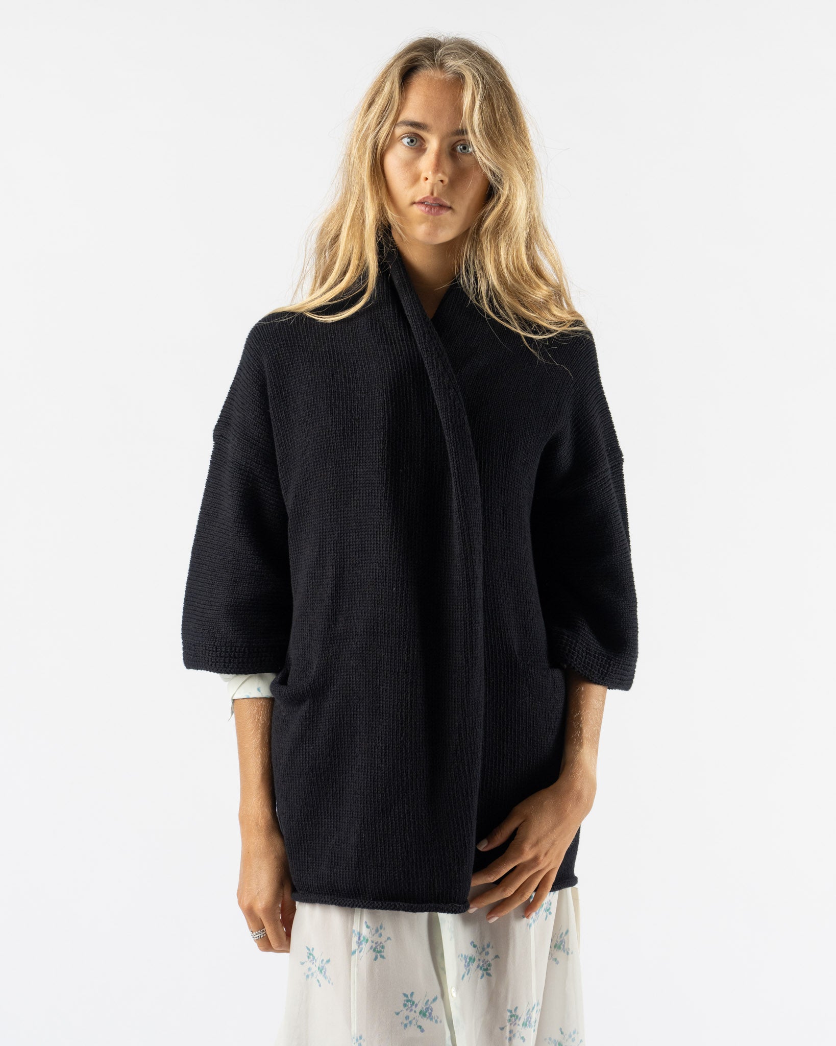 Lauren Manoogian Shawl Cardigan in Black