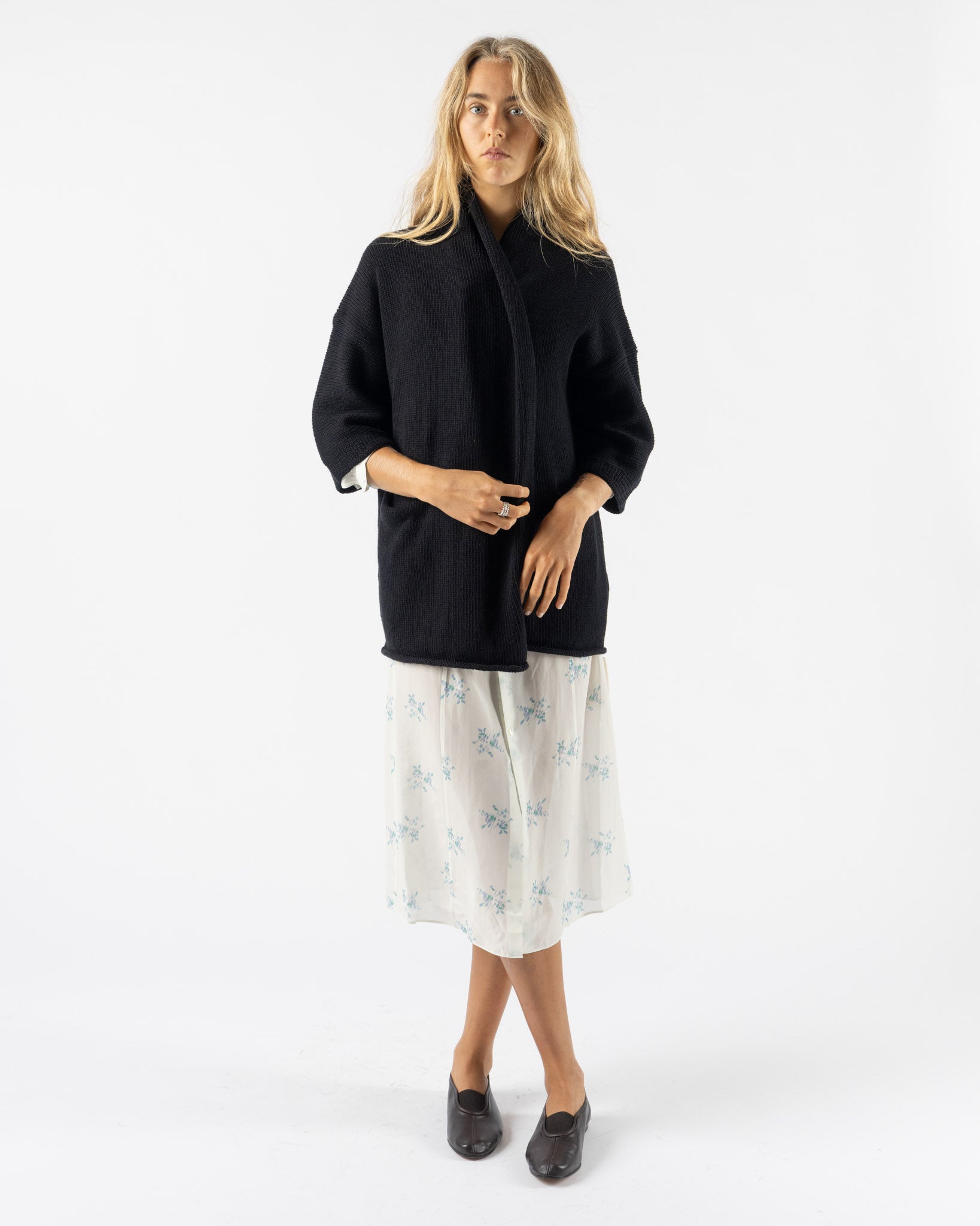 Lauren Manoogian Shawl Cardigan in Black