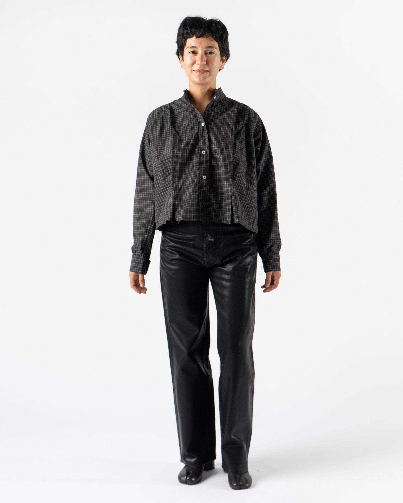 Camiel Fortgens Anorak Shirt in Black Check