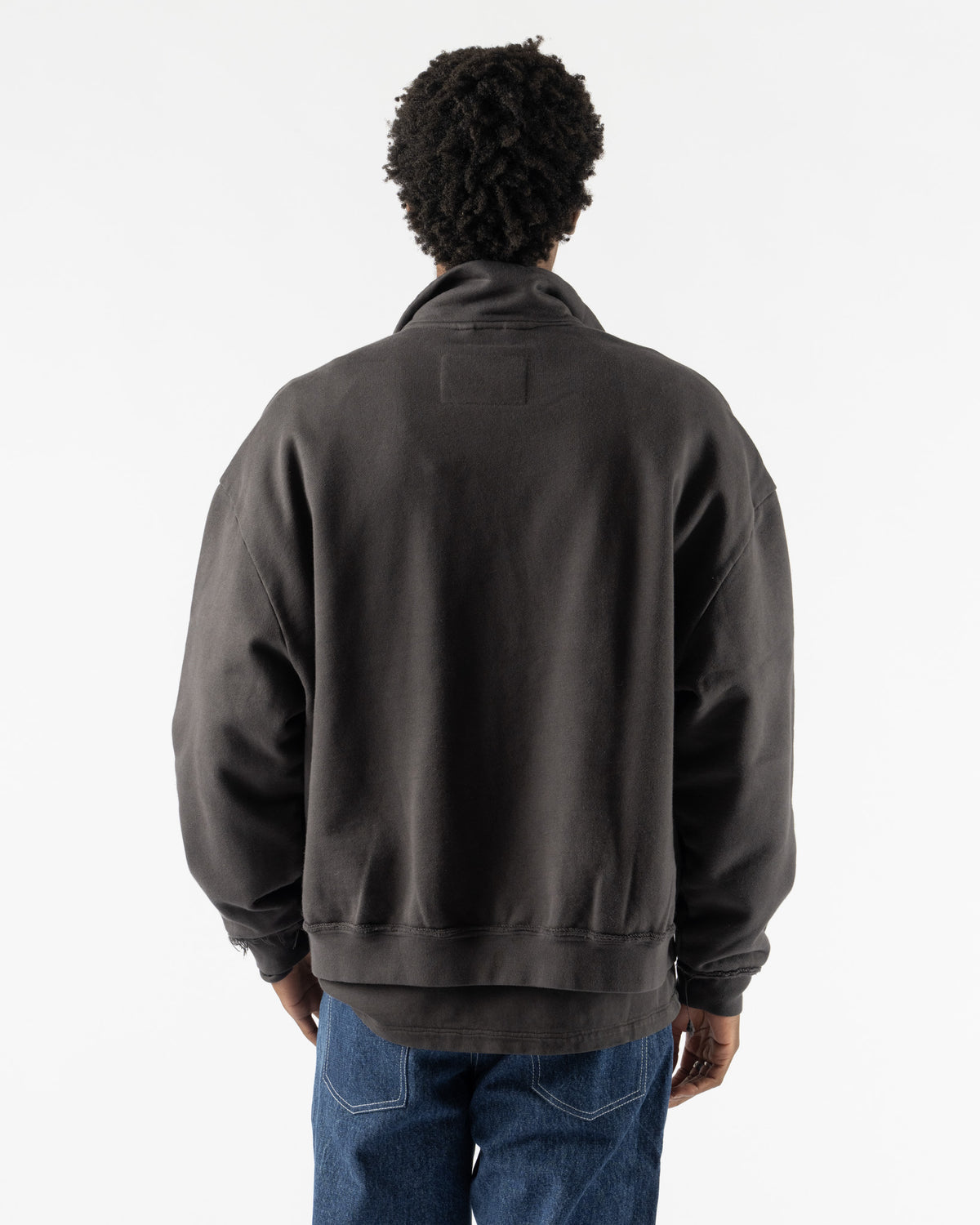 Camiel Fortgens Half-Zip Sweat in Dark Grey