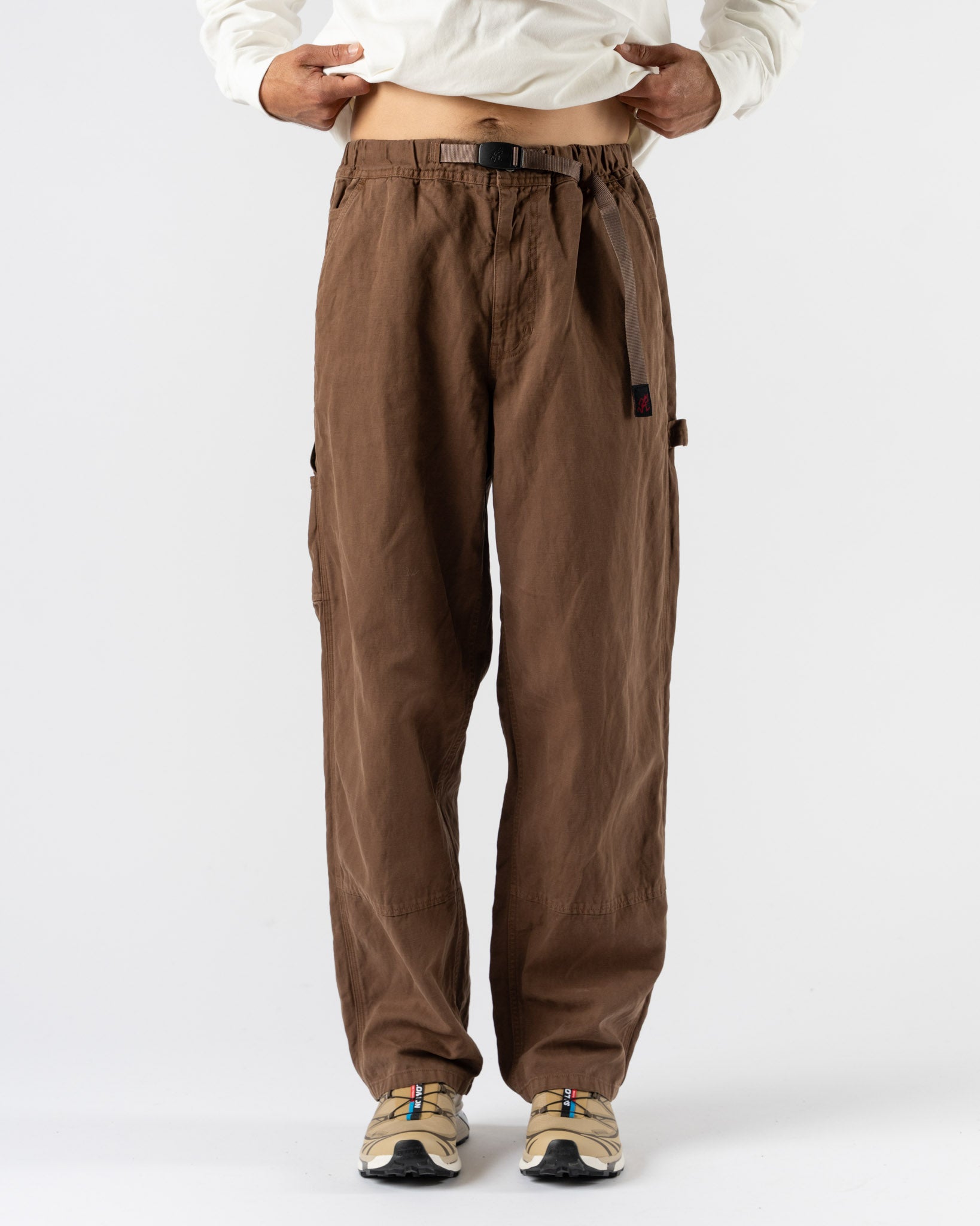 Gramicci Canvas Work Pant in Chocolate Aged Curated at Jake and Jones