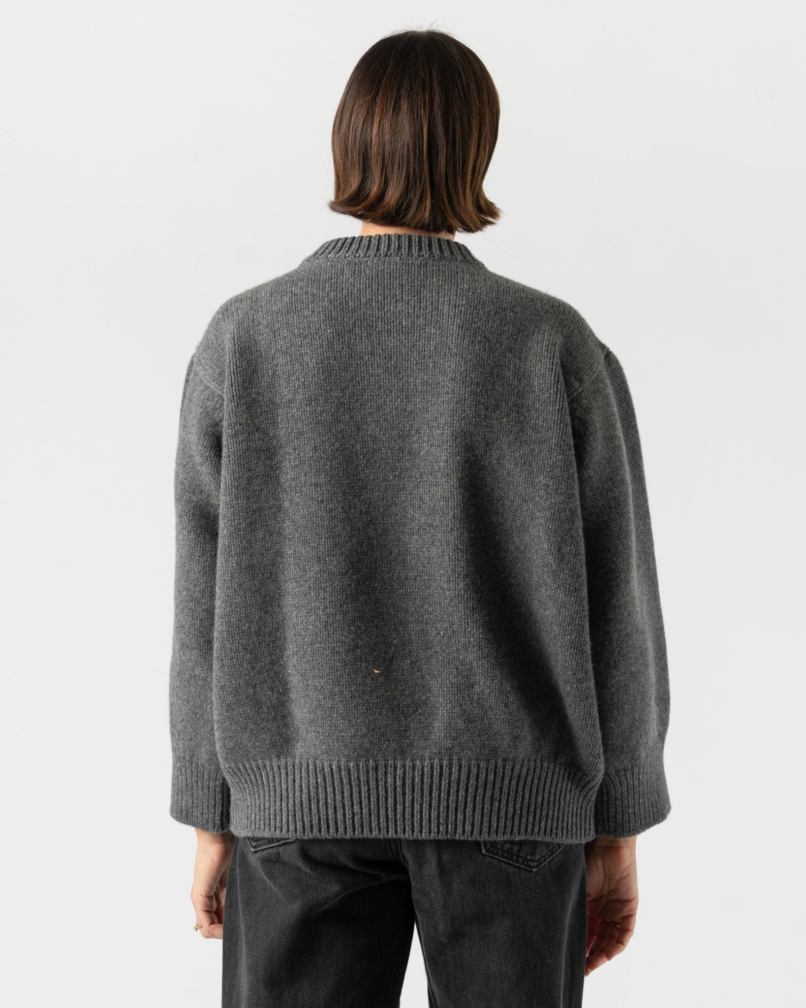 &Daughter Caragh Chunky Slouch Crewneck in Derby Grey
