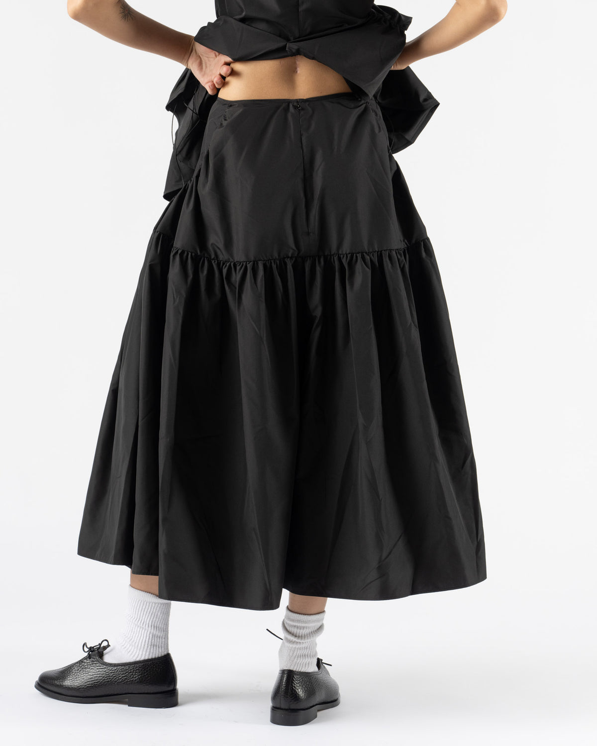 Cecilie Bahnsen Filly Skirt in Black Recycled Faille