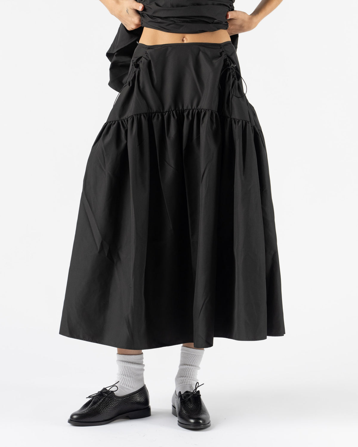 Cecilie Bahnsen Filly Skirt in Black Recycled Faille