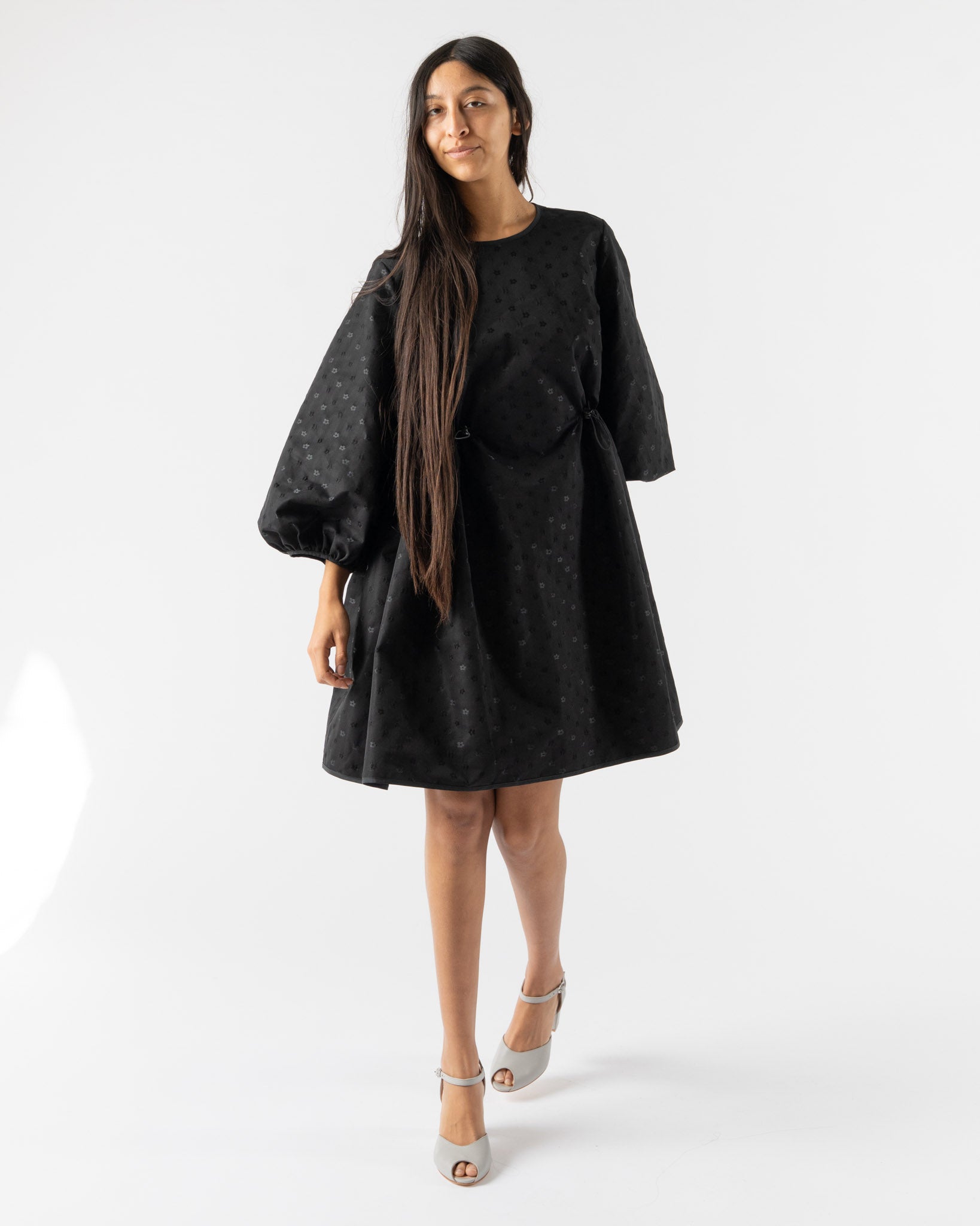Cecilie Bahnsen Clo Dress in Black Iris Jacquard