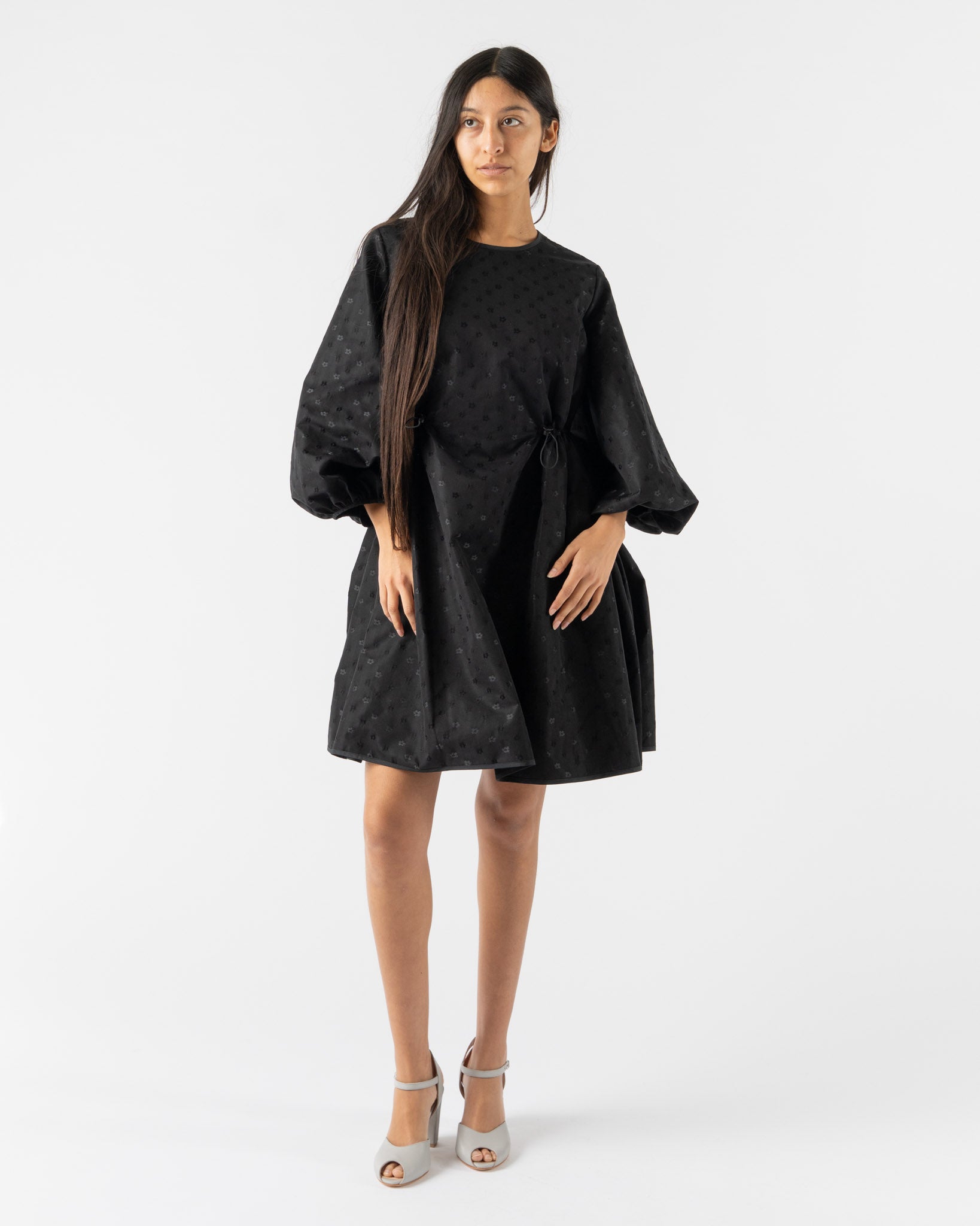 Cecilie Bahnsen Clo Dress in Black Iris Jacquard