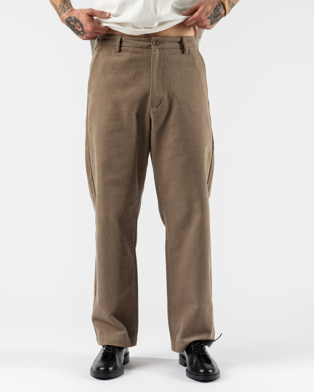 Colbo Chinos in Brushed Brown Canvas