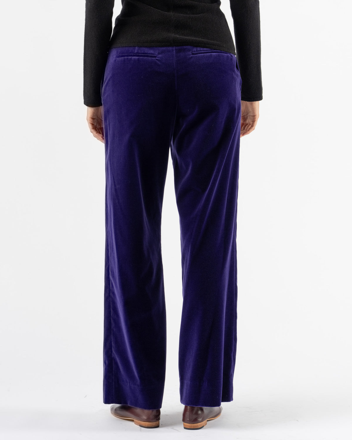 Colleen Allen Velvet Pant in Dark Iris
