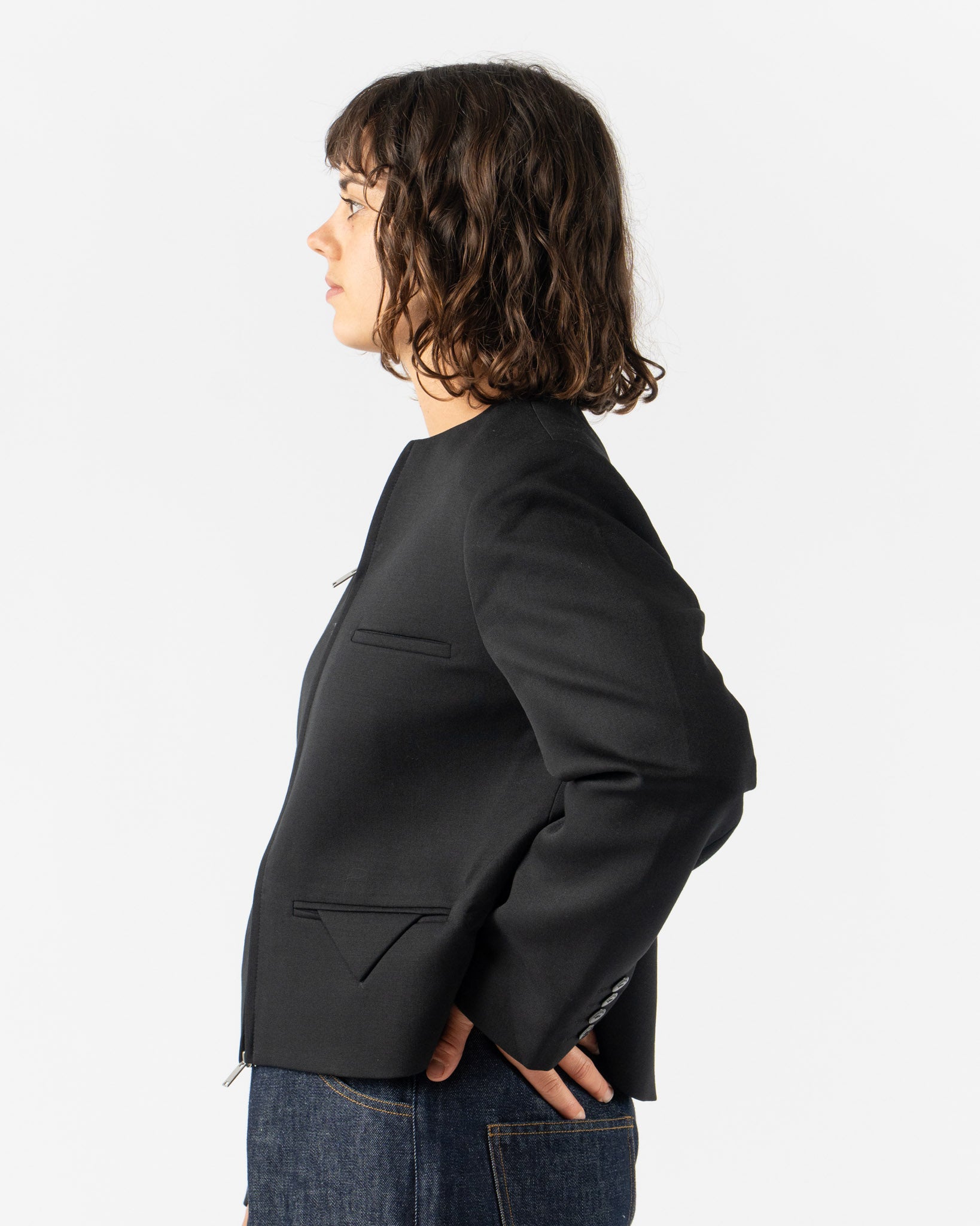 Cordera Cropped Jacket in Black
