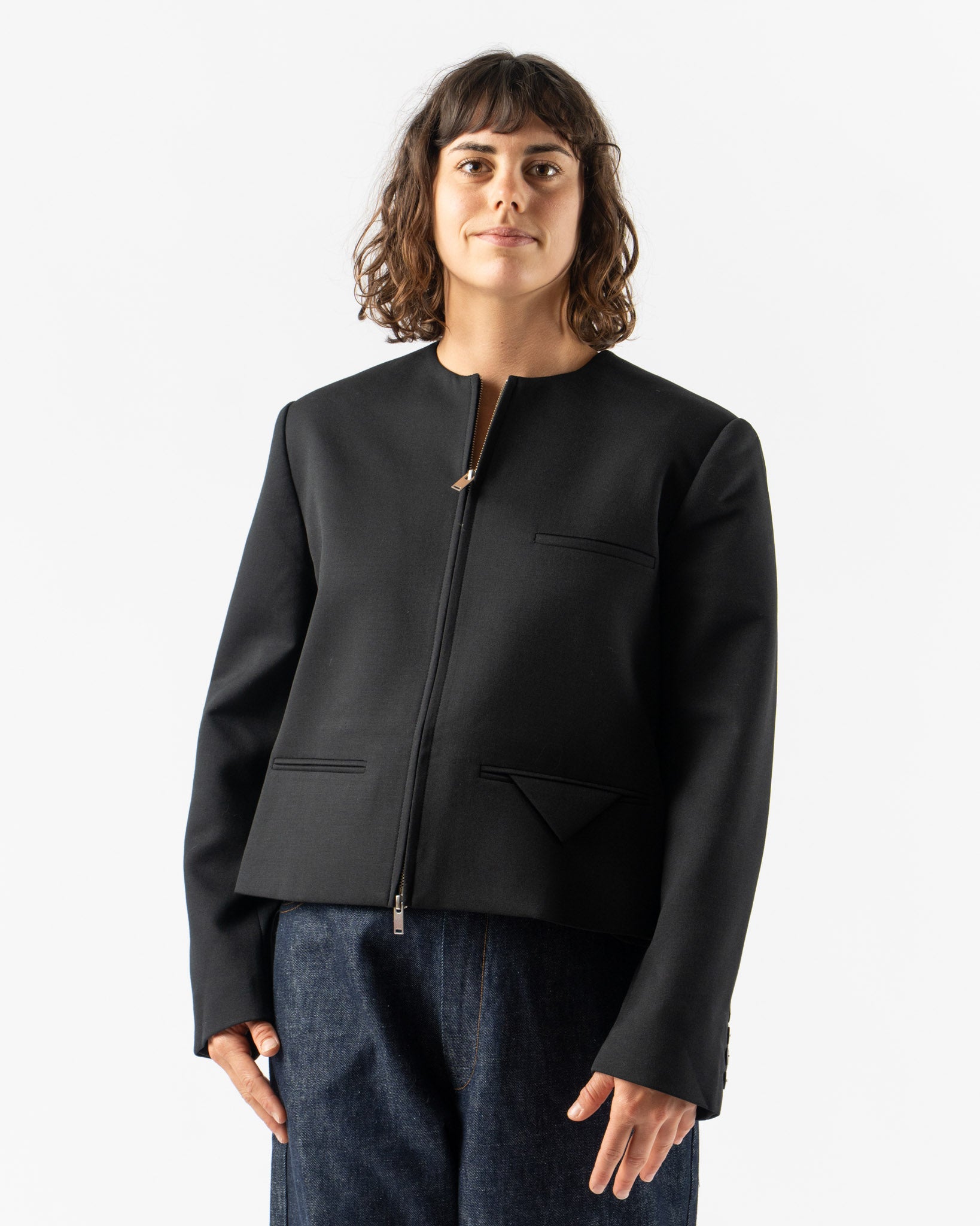 Cordera Cropped Jacket in Black
