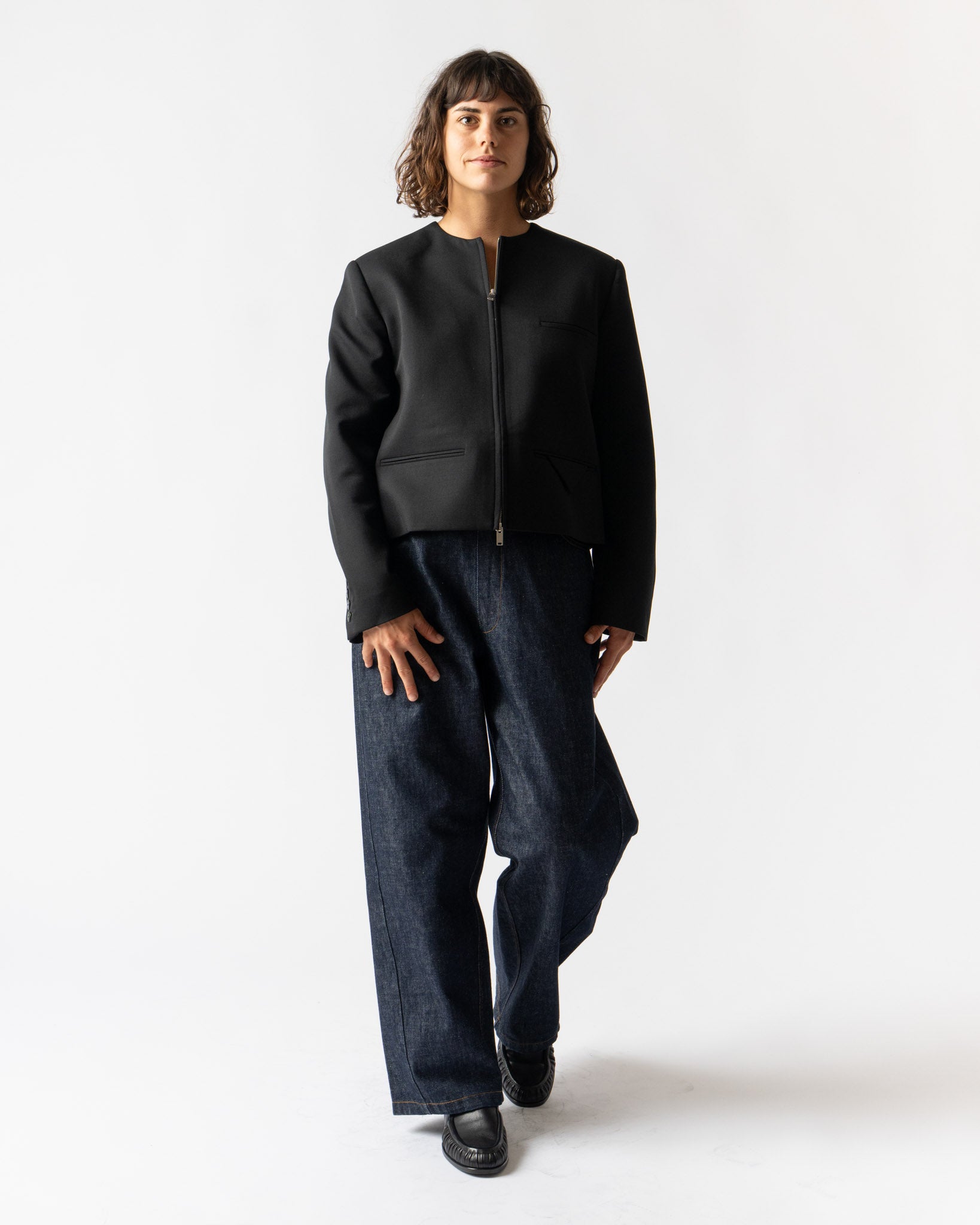 Cordera Cropped Jacket in Black