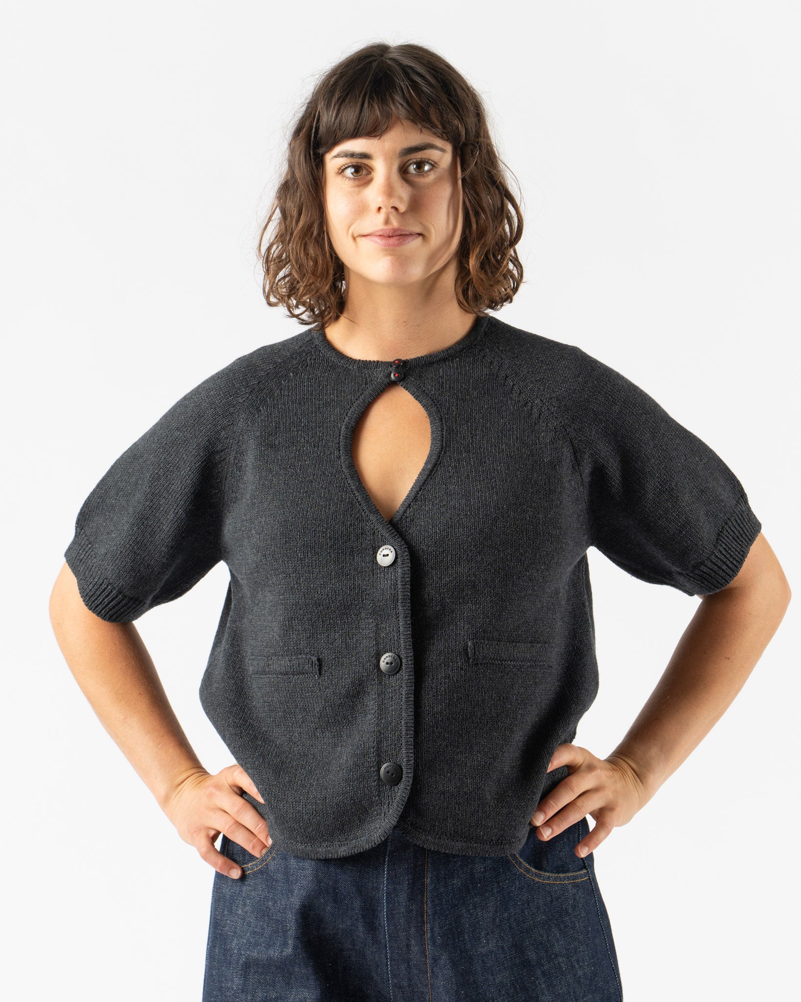 Cordera Cut Out Top in Anthracite