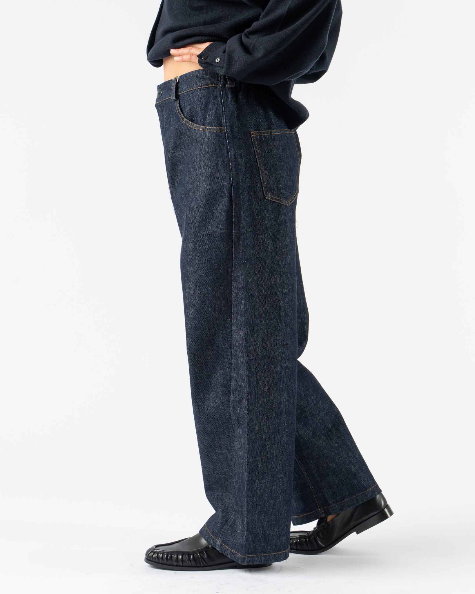 Cordera Denim Straight Pants in Indigo