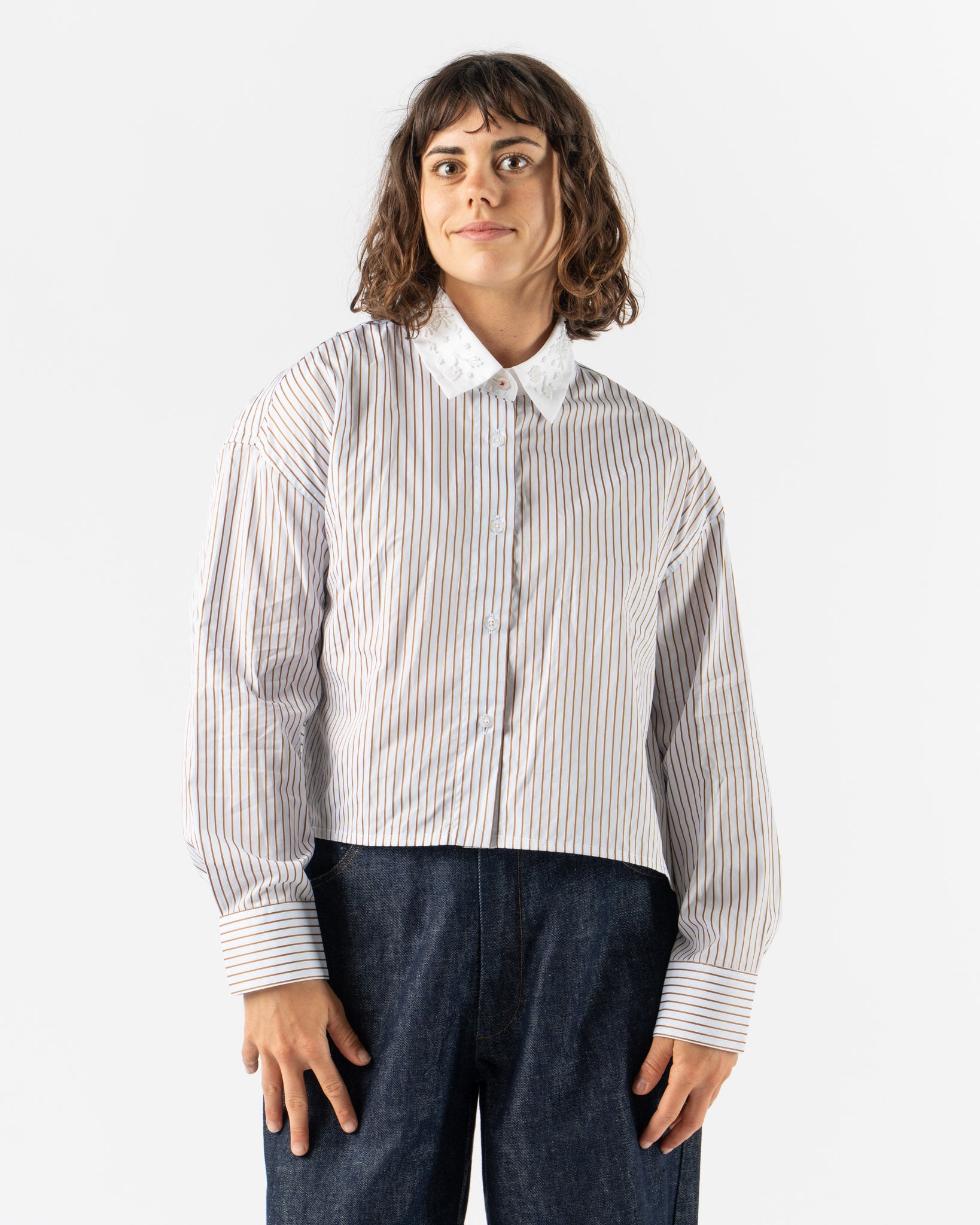 Cordera Embellished Striped Shirt