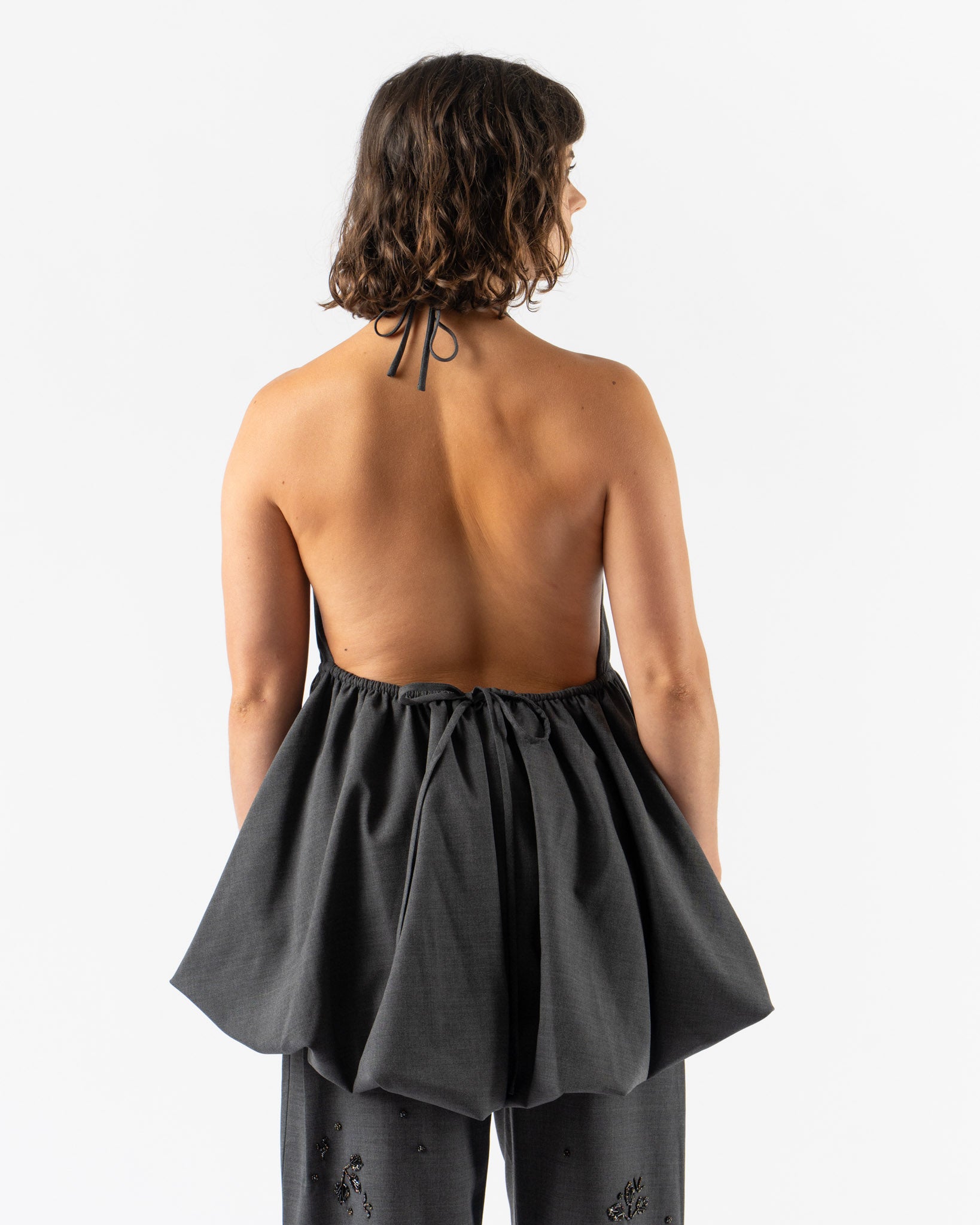 Cordera Halter Dress in Grey