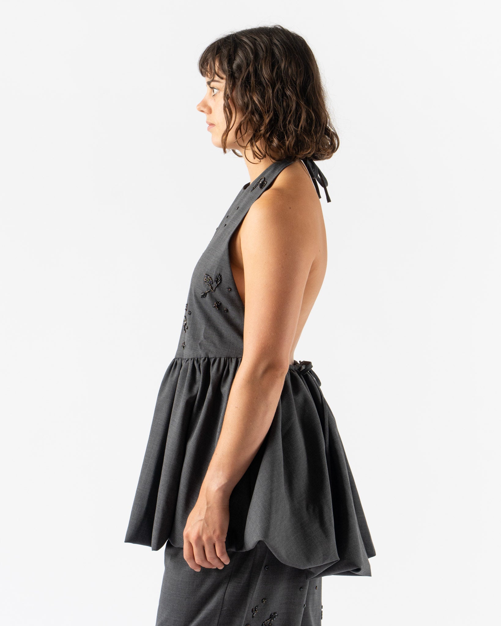 Cordera Halter Dress in Grey