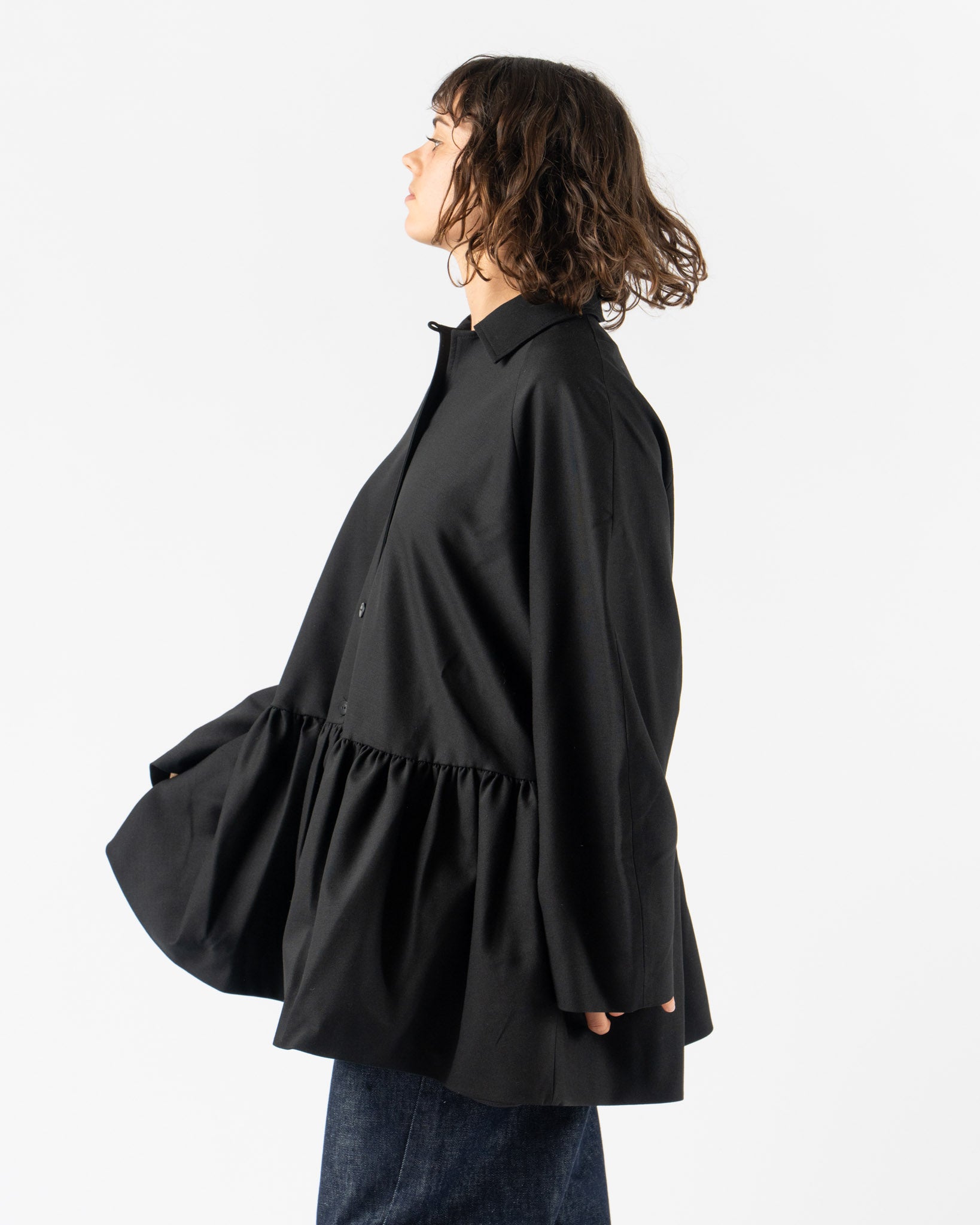 Cordera Tailoring Peplum Jacket in Black