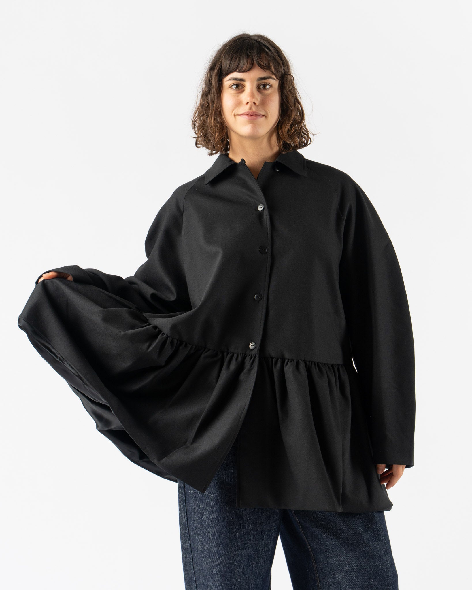 Cordera Tailoring Peplum Jacket in Black