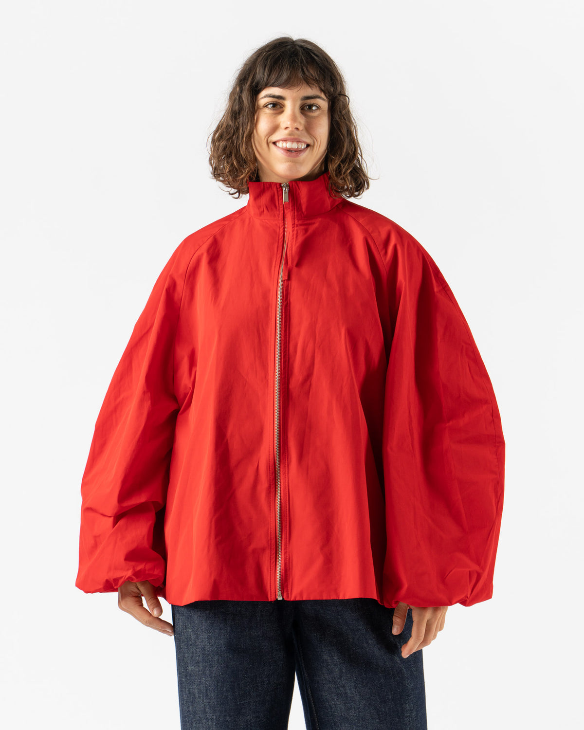 Cordera Utility Balloon Jacket in Red Curated at Jake and Jones