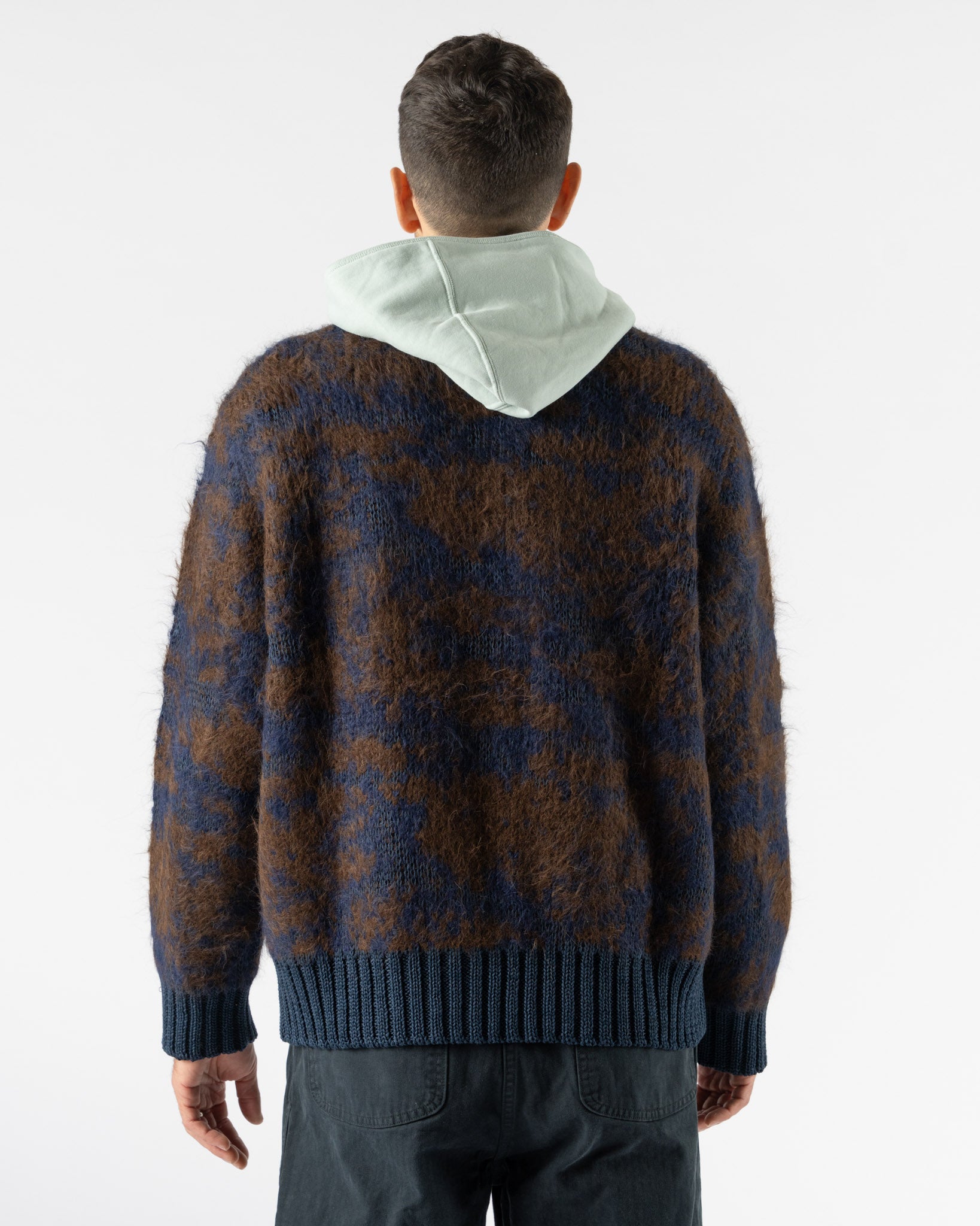 Corridor Alpaca Zip Jacket in Navy