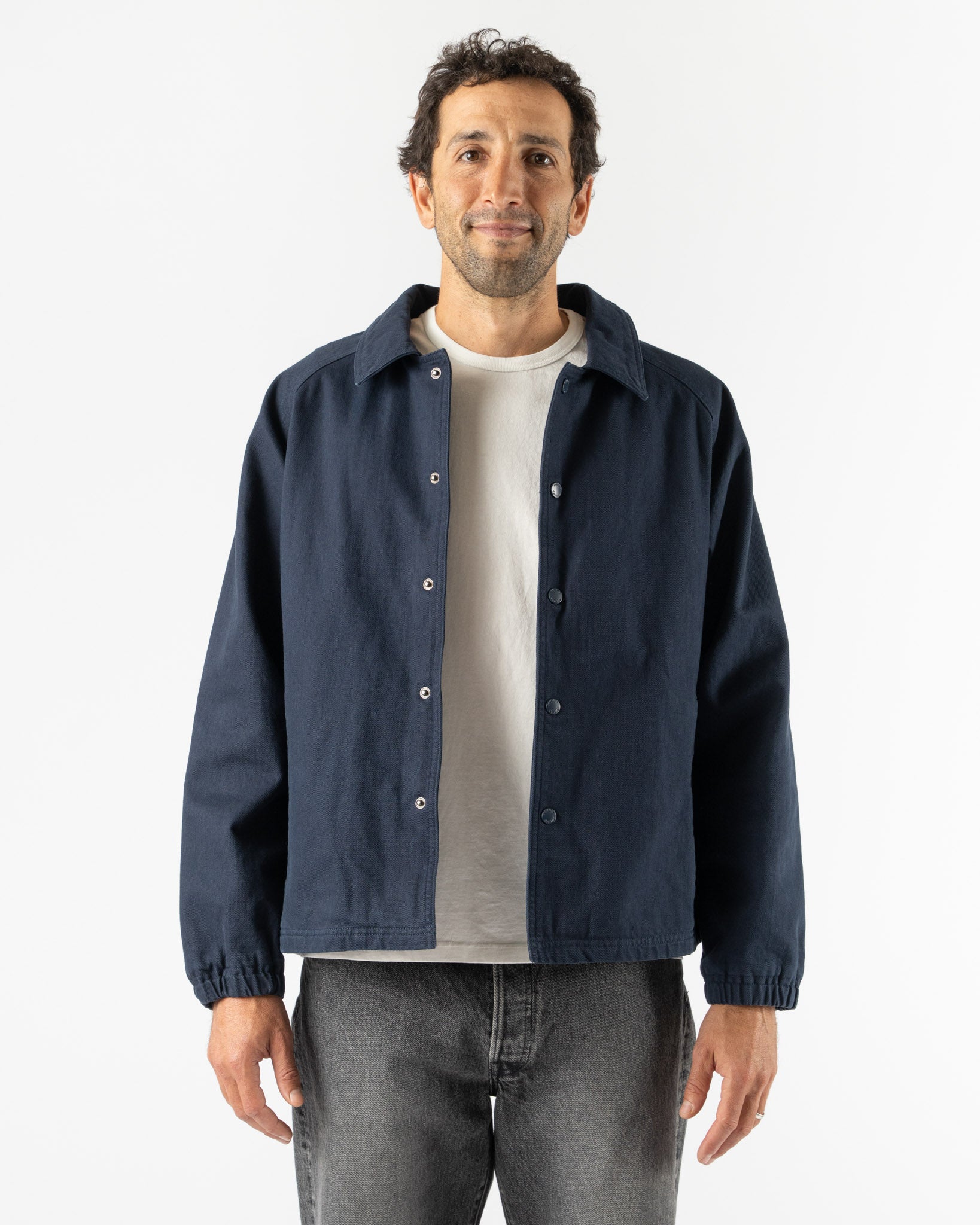 Corridor Garment Dyed Coaches Jacket in Navy