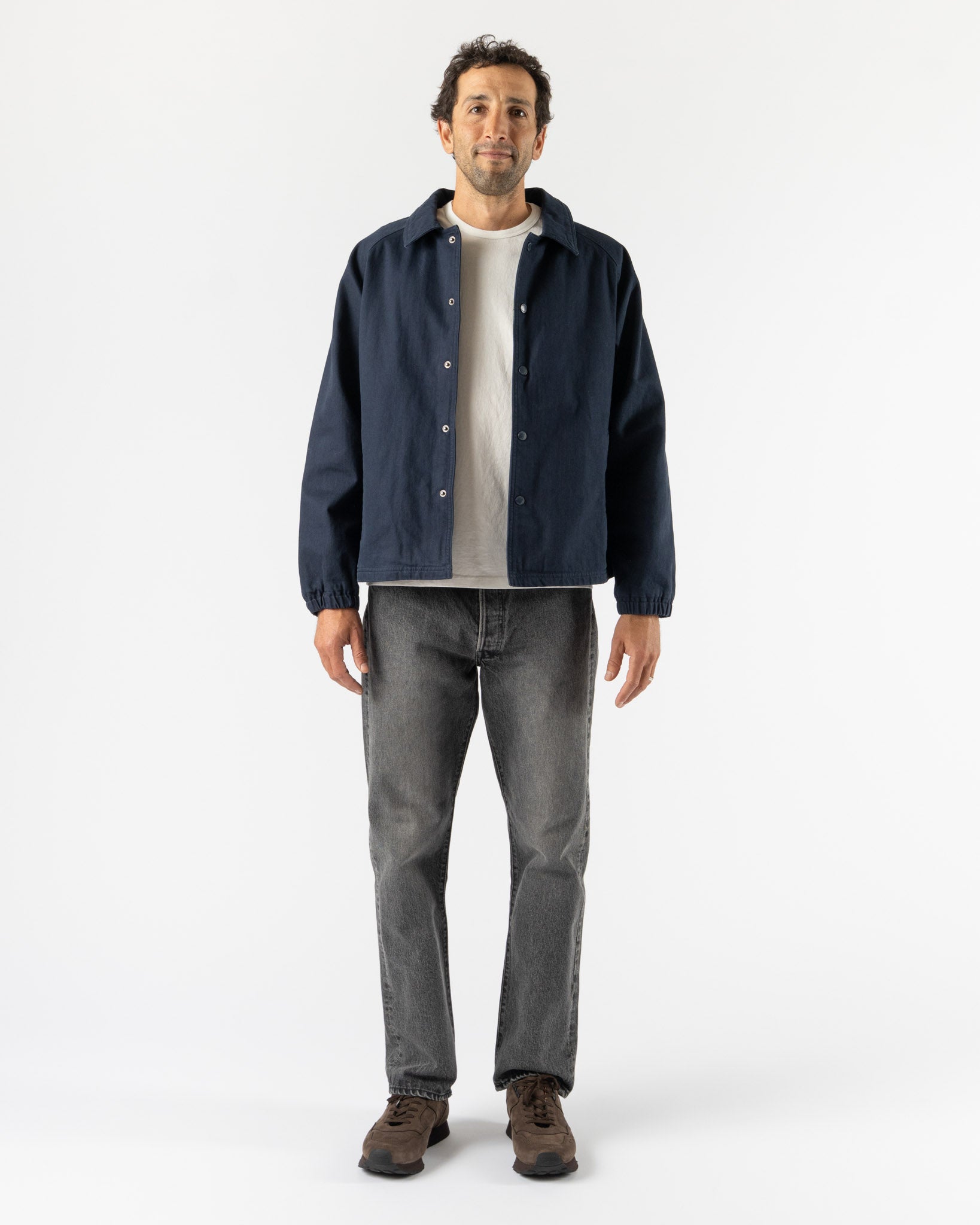 Corridor Garment Dyed Coaches Jacket in Navy