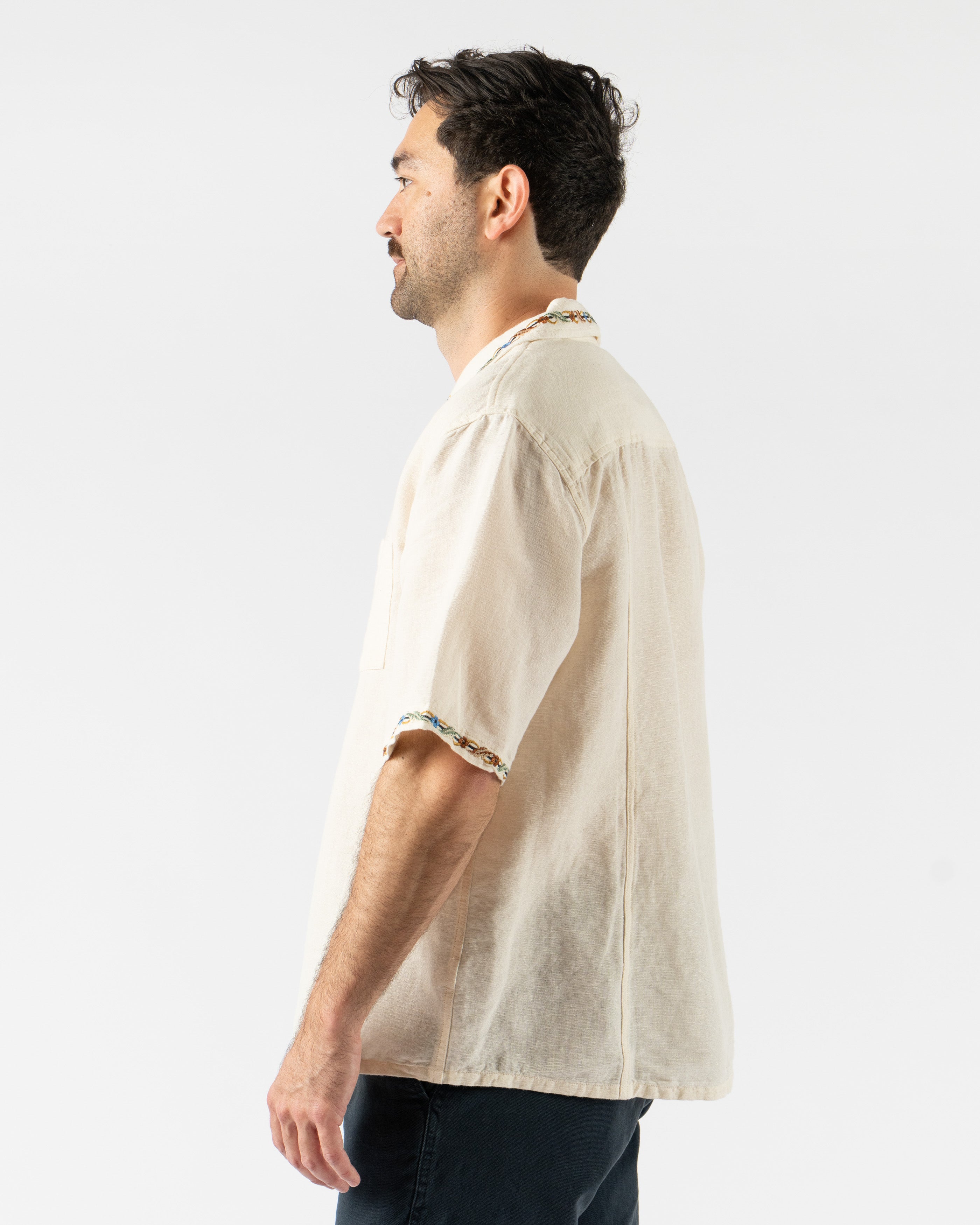 Corridor Rose Chain SS Camp Shirt in Natural