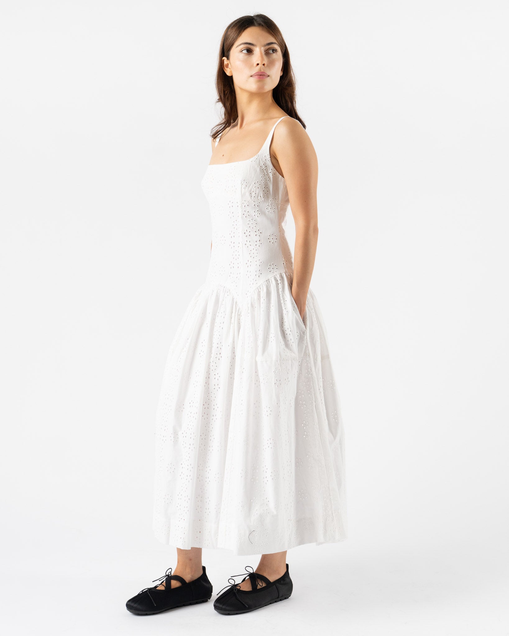 Sandy Liang Cricket Dress in White