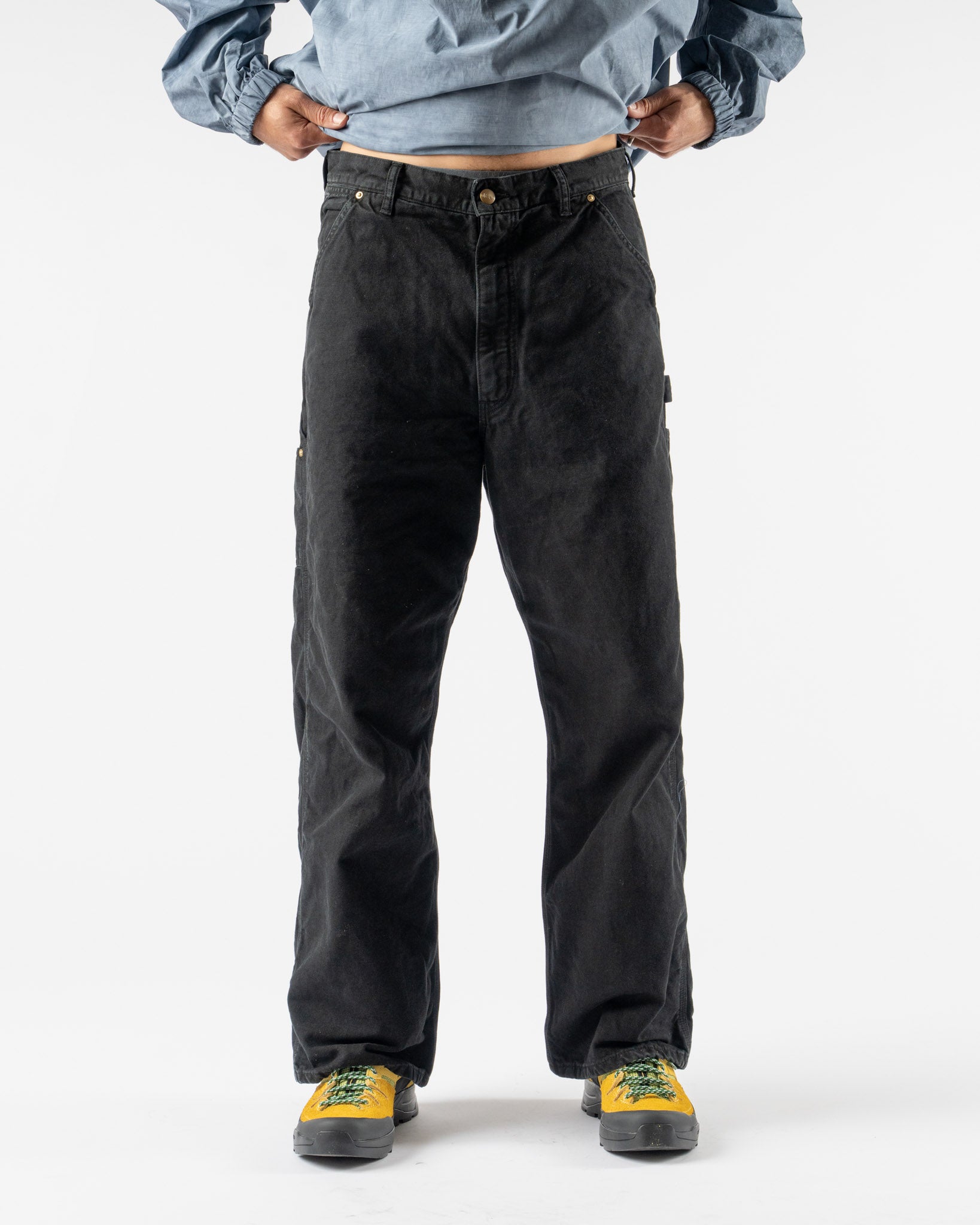orSlow Dad's Fit Oxford Painter Pants in Black Curated at Jake and orSlow Dad's Fit Oxford Painter Pants in Black Curated at Jake and