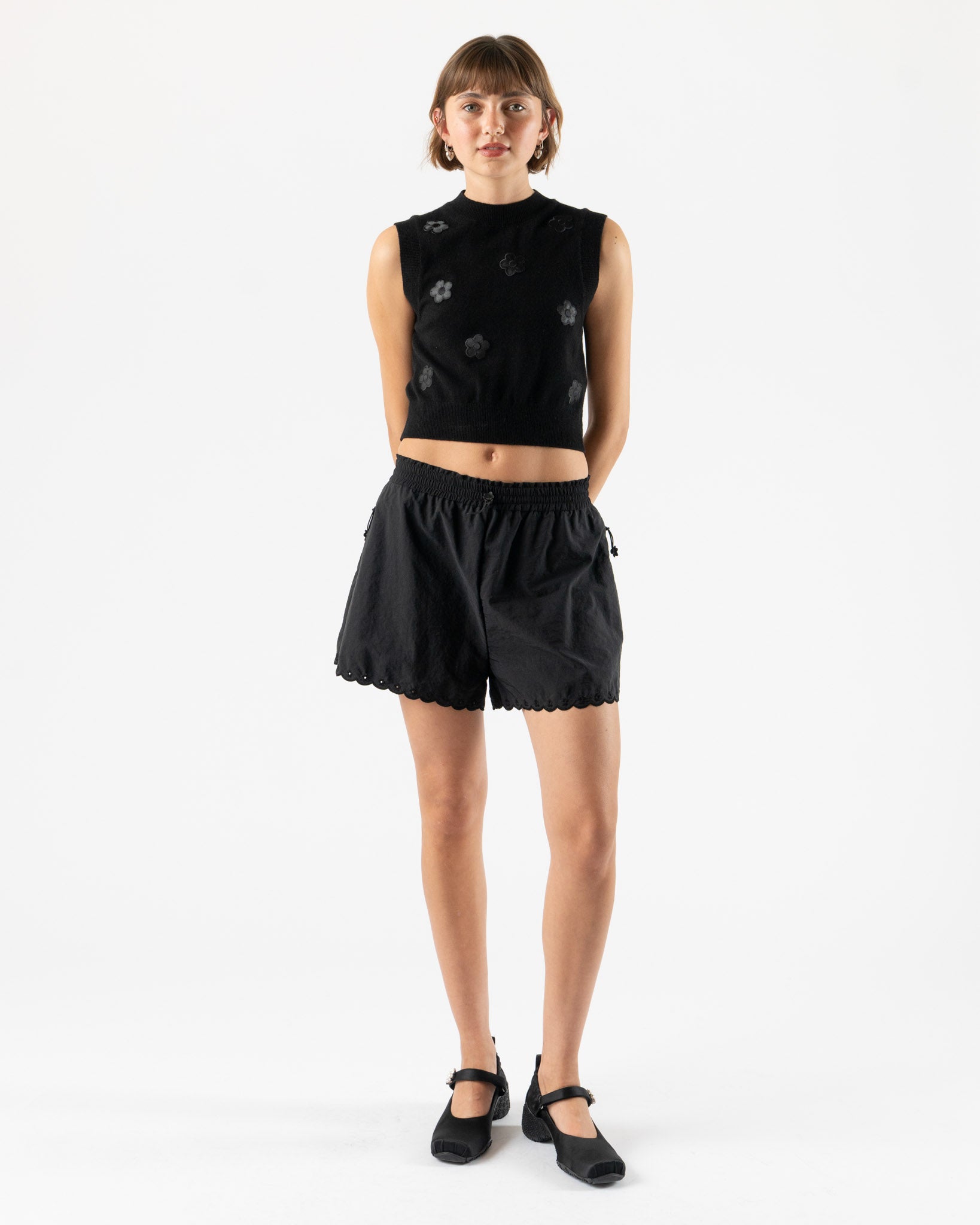 Cecilie Bahnsen Dean Vest Black Summer Cashmere