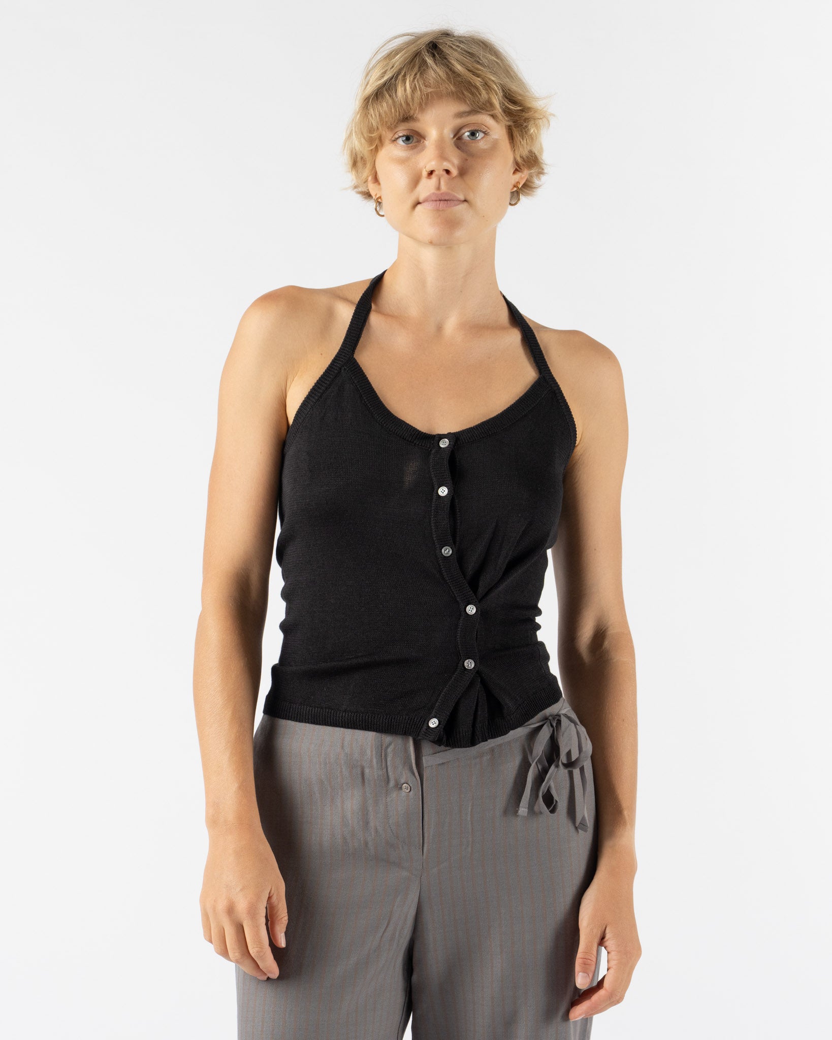 Deiji Studios Cross Top in Black