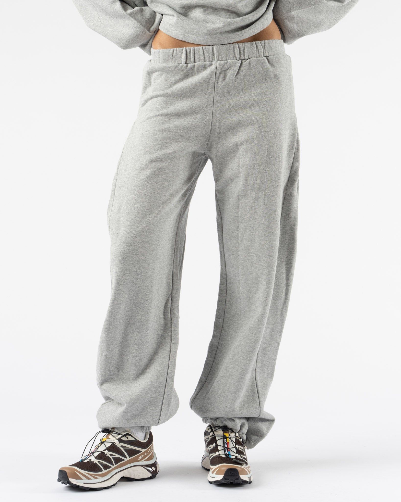 Deiji Studios Side Pleat Pant in Grey Marle