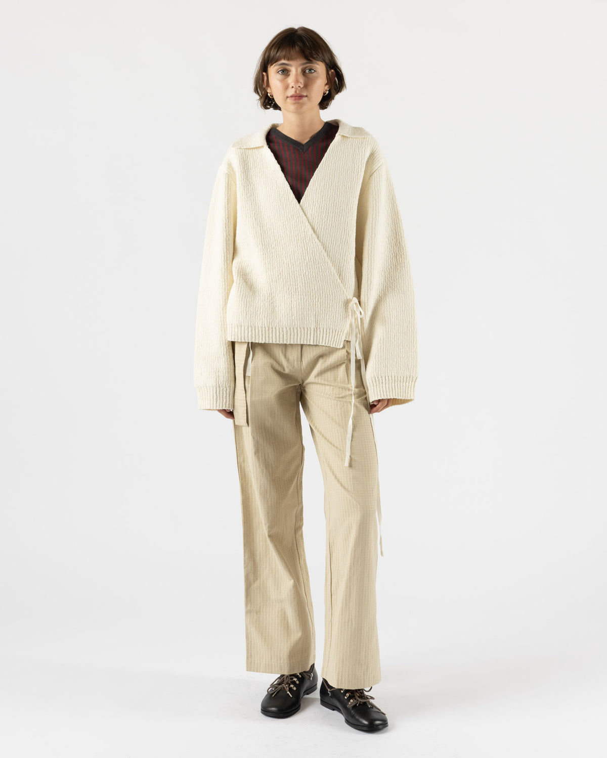 Deiji Studios Wrap Cardigan in Snow