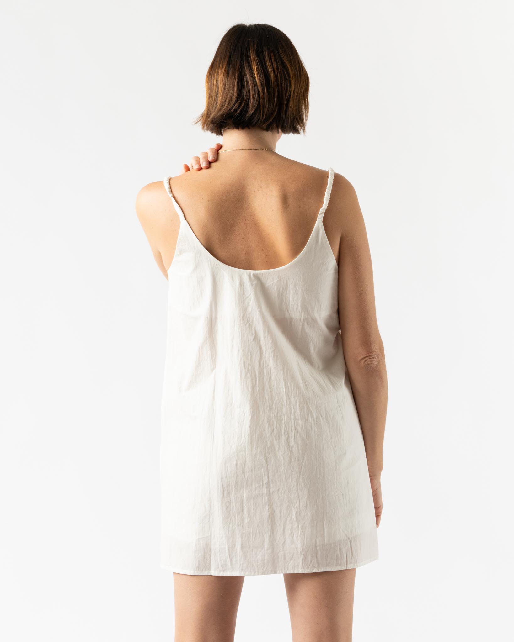 Deiji Studios Double V Dress in White