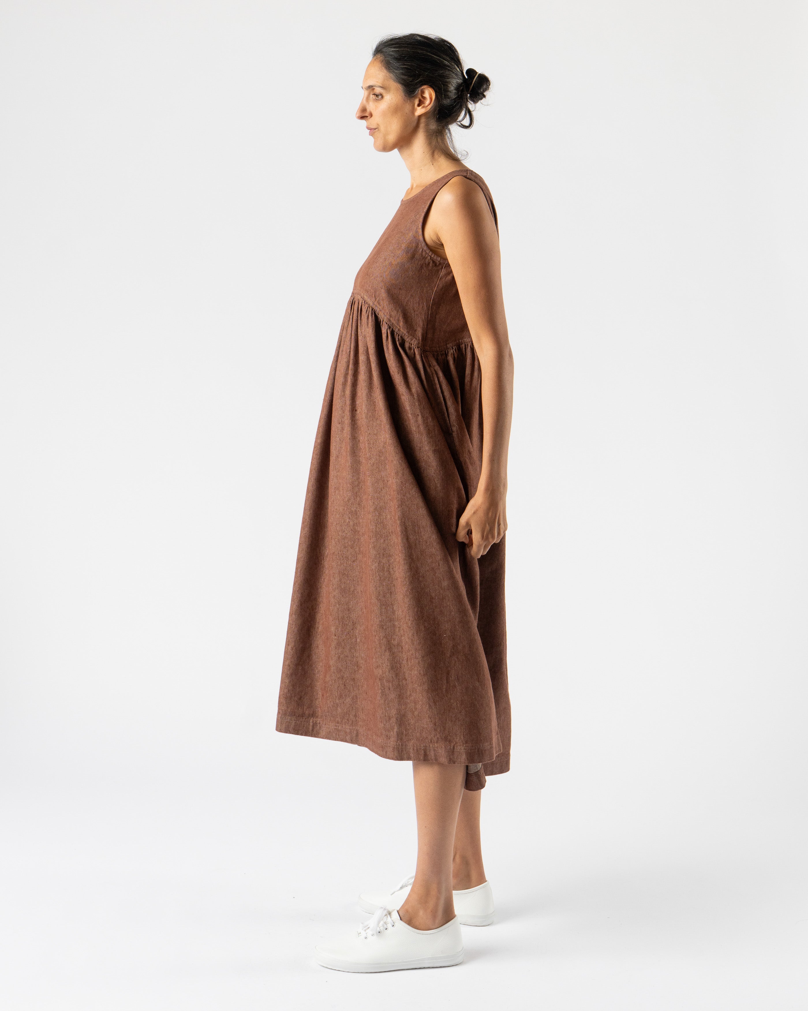 Ichi Antiquités Denim Dress in Brown